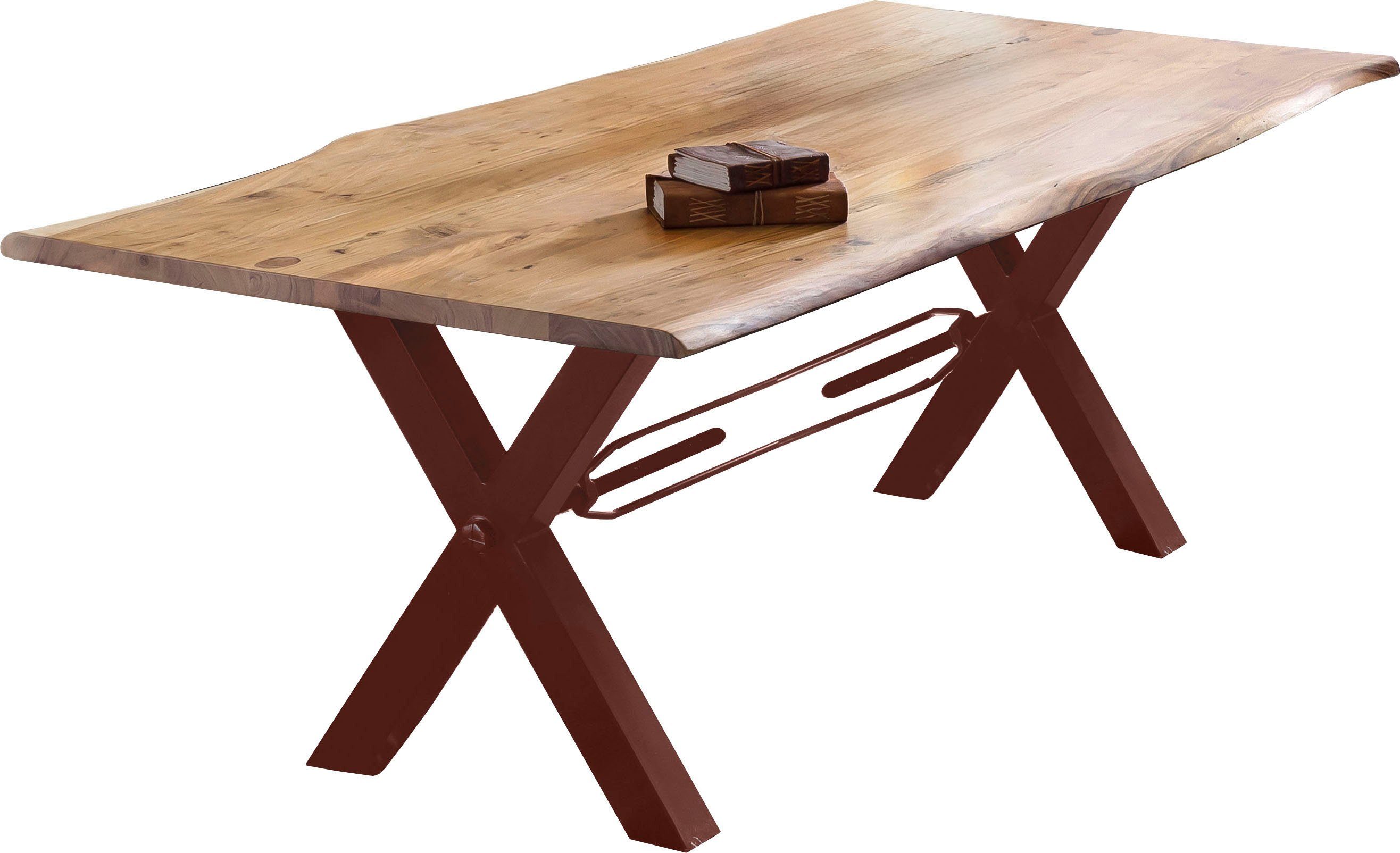 SIT Esstisch, mit Baumkante 56 Tischplattenstärke bzw. von wie Ausführung) 36 mm gewachsen, (je nach