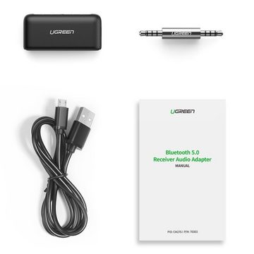 UGREEN Ugreen Bluetooth Audio Adapter Car Kit Freisprecheinrichtung Receiver Audio-Adapter