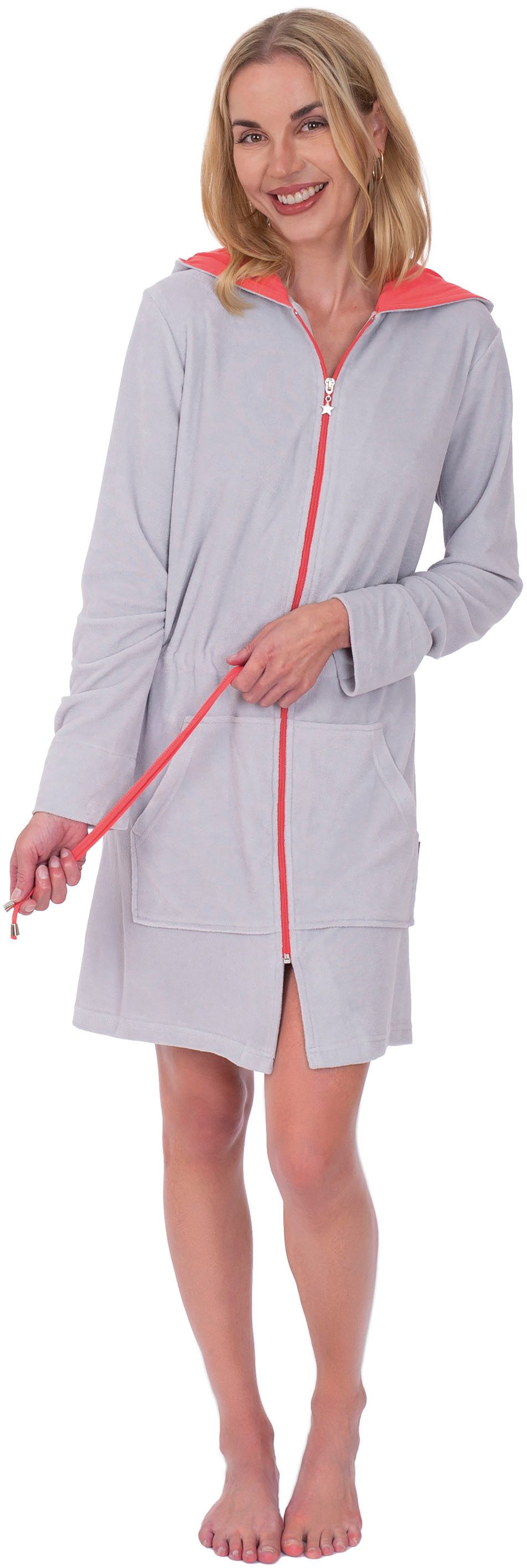 Wewo fashion Damenbademantel 037, Kurzform, Leichtfrottier, günstig online kaufen