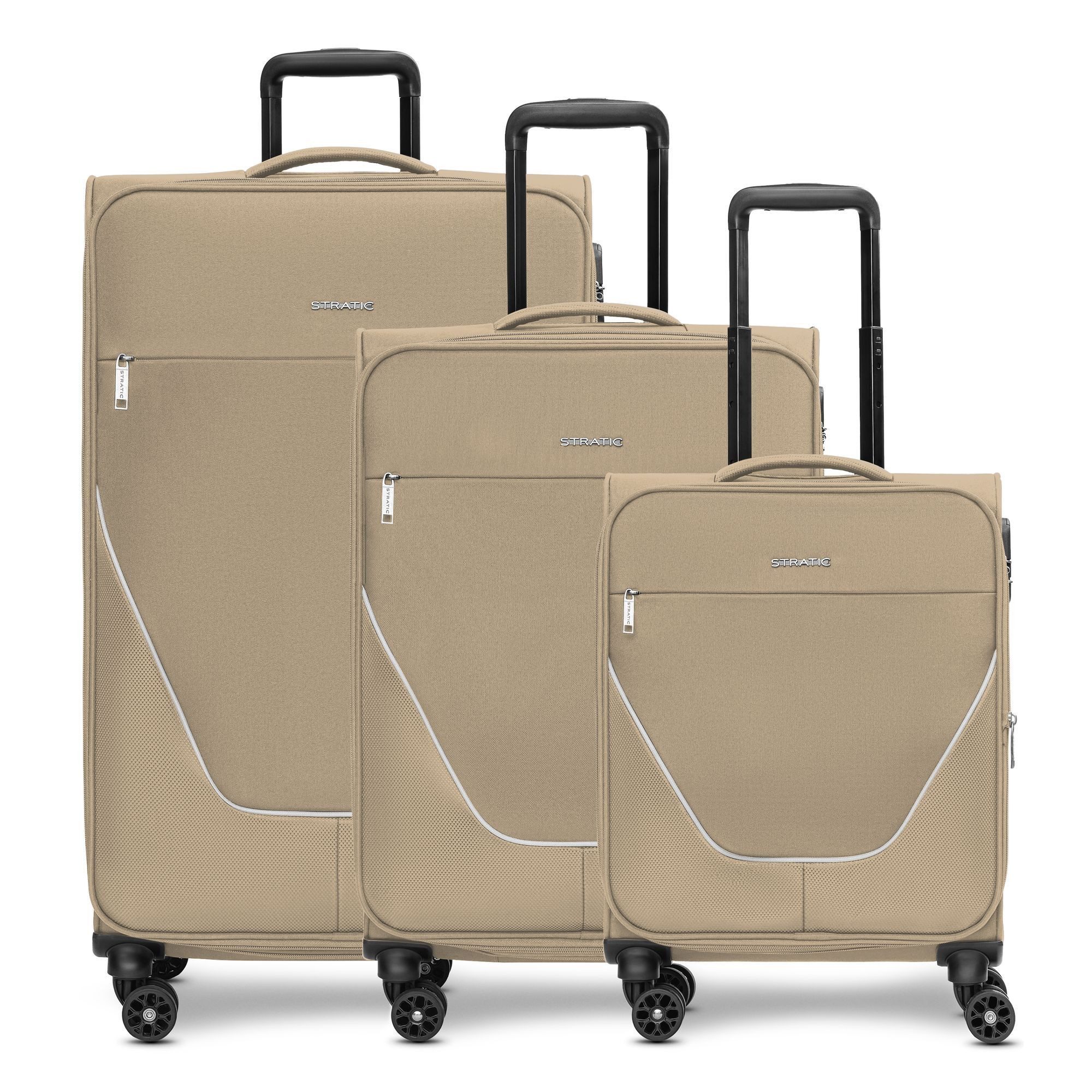 Stratic Trolleyset taska, 4 Rollen, (3-teilig, 3 tlg), Polyester