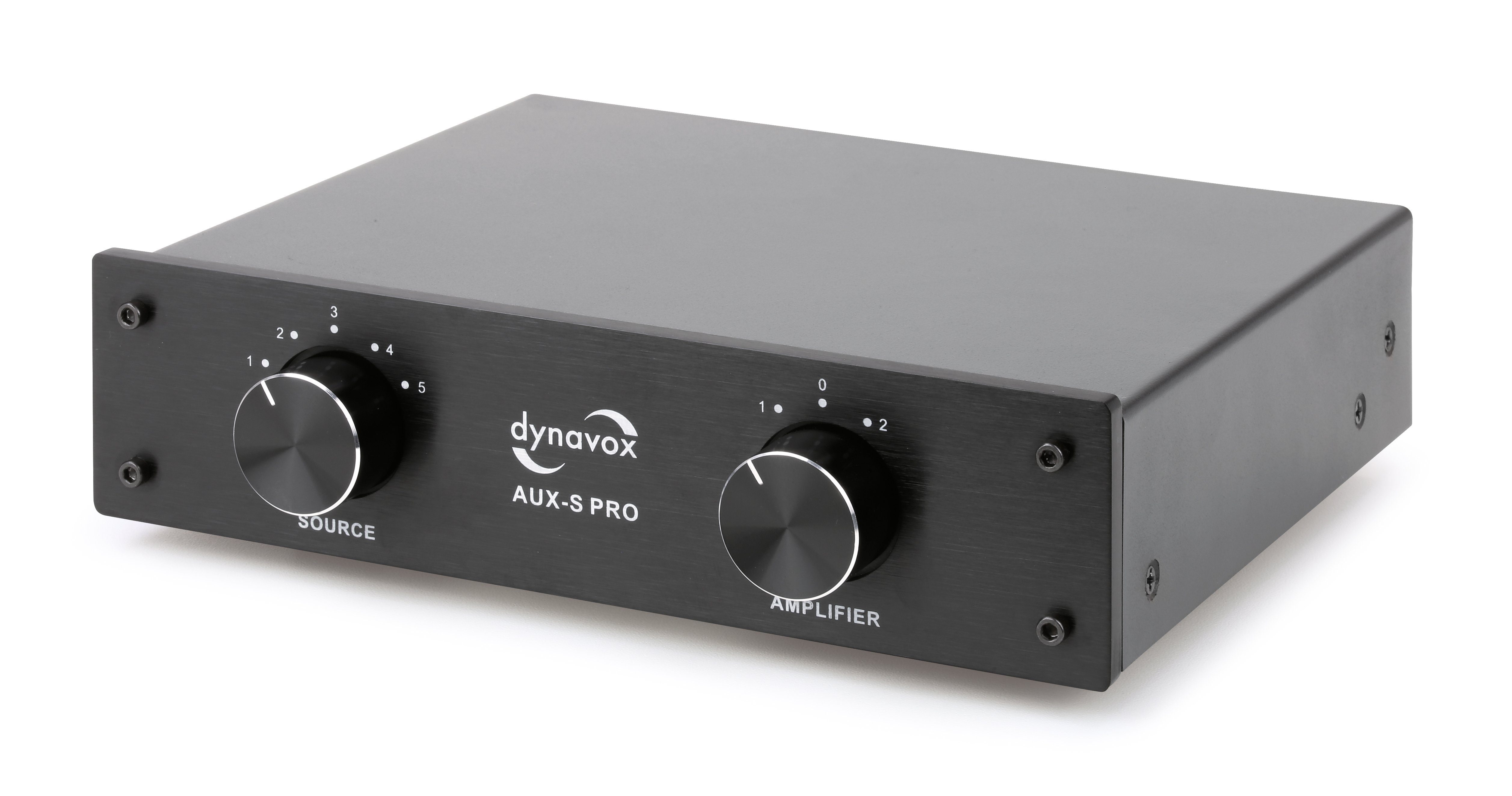 Dynavox AUX-S Pro Audioverstärker (Cinch-Erweiterungs-Umschalter, 5 Cinch-Eingänge, 2 Verstärker-Eingänge)