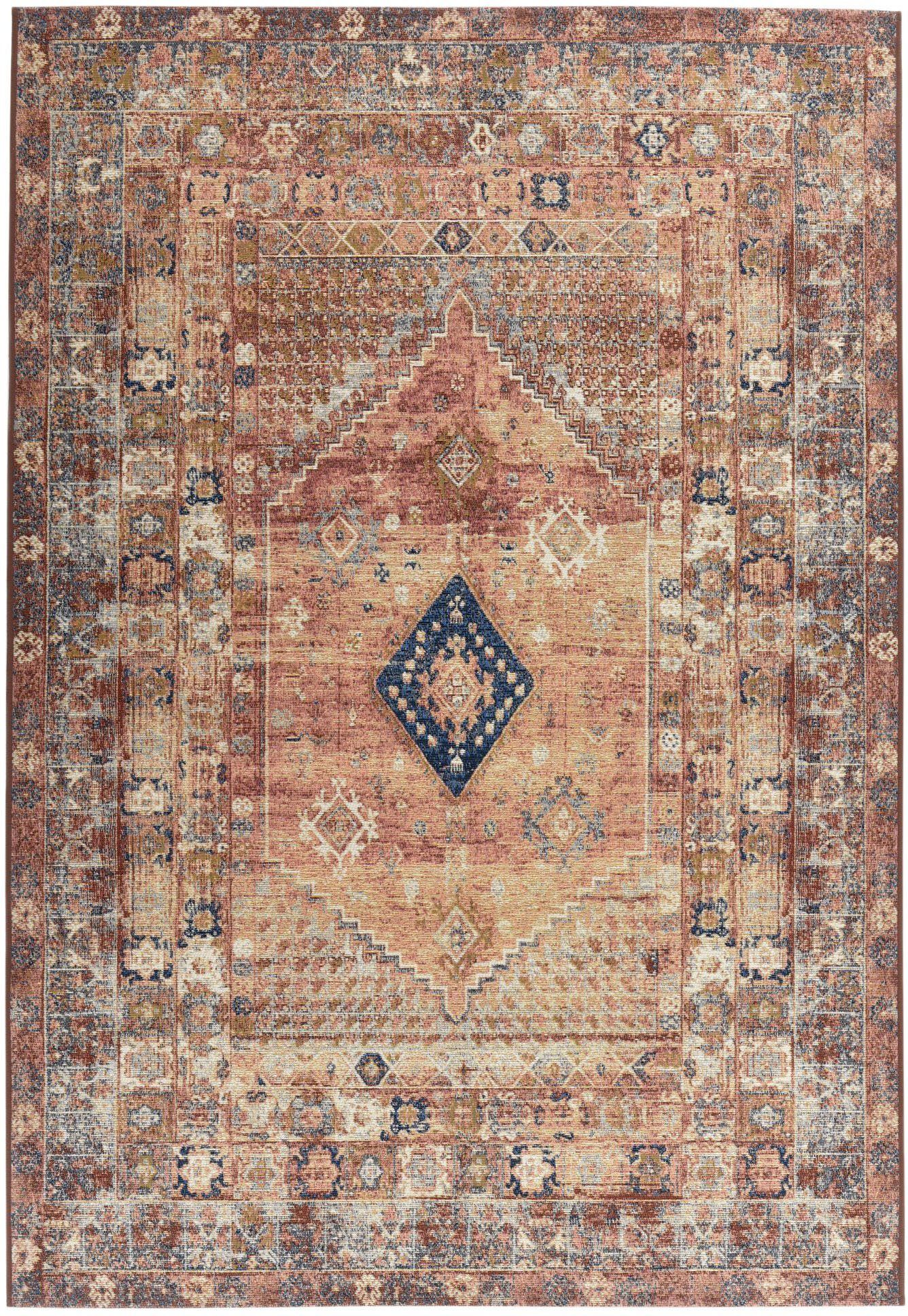 TOM TAILOR HOME Teppich Funky Outdoor Orient Two, rechteckig, Höhe: 5 mm, Flachgewebe, Orient-Optik, In- und Outdoor geeignet, Wohnzimmer