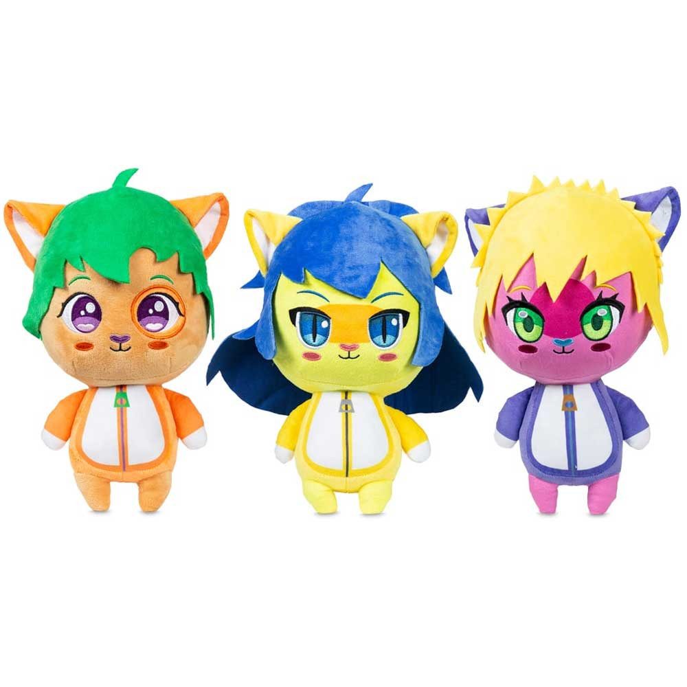 Dinotoys Kuscheltier 3 Stück Fuchs kawaii Kuscheltiere in Anzügen - ca. 20 cm (3-St)