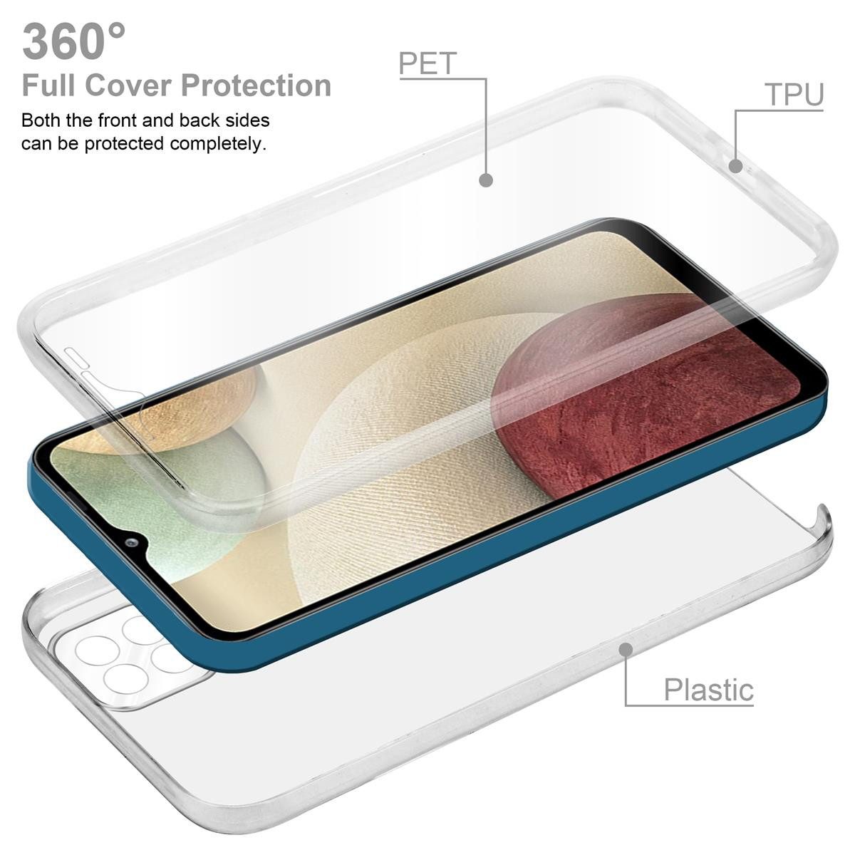 Cadorabo Handyhülle für Samsung Galaxy A12 / M12 Hülle Samsung Galaxy A12 / M12, Flexible Case Handy Schutzhülle - Hülle - Back Cover 360° Grad