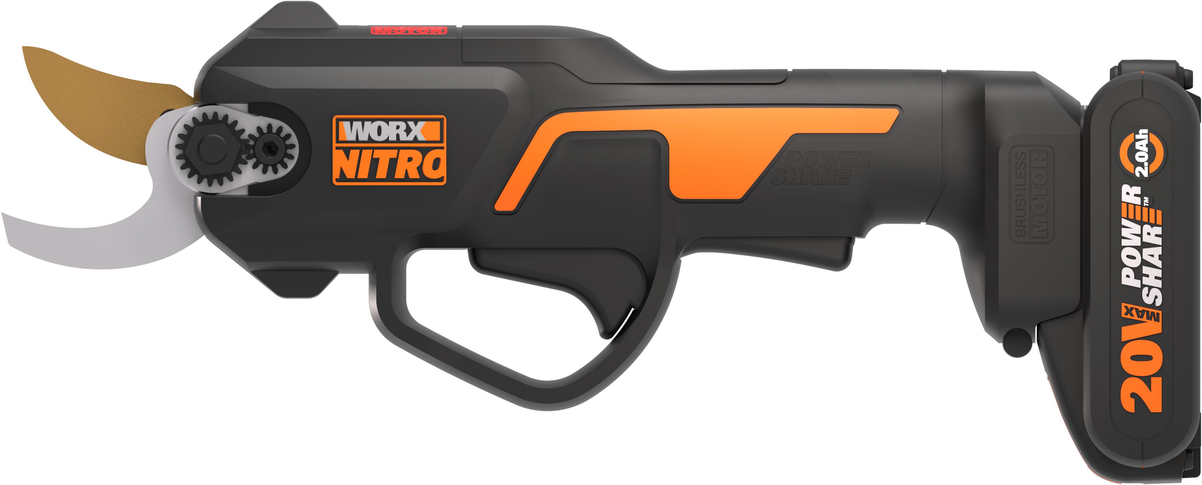 Worx Akku-Astschere NITRO WG330E, 25 mm Schnitt, 2800 Schnitte pro Ladung, inkl. Akku und Ladegerät