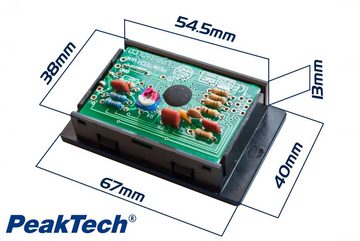 PeakTech Spannungsprüfer PeakTech LDP-14: LCD Voltmeter-Einbaumodul mit Hintergrundbeleuchtung