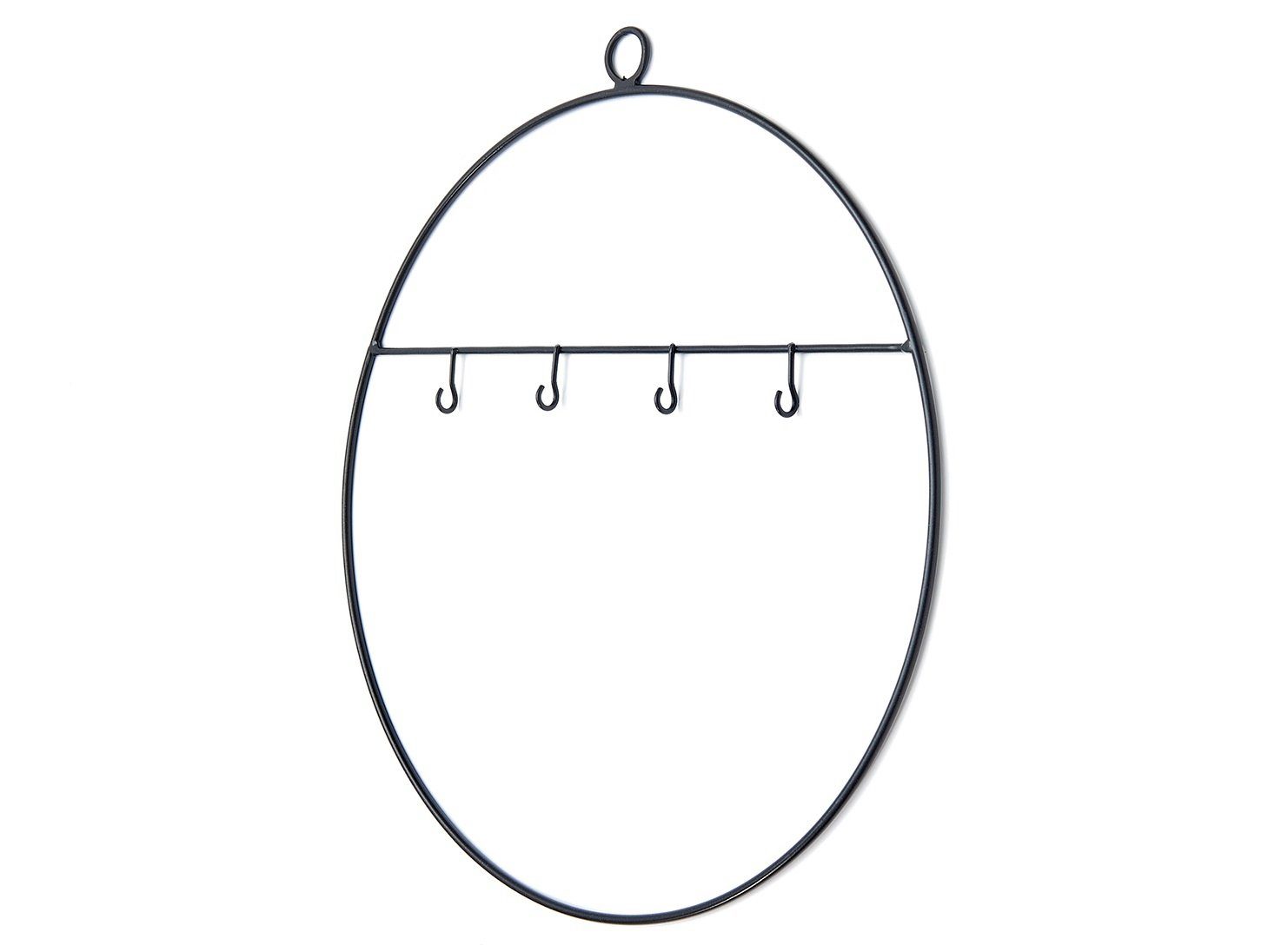 NaDeco Dekoobjekt Metallring in Schwarz zum Aufhängen, mit Haken, Durchmesser ca. 50cm