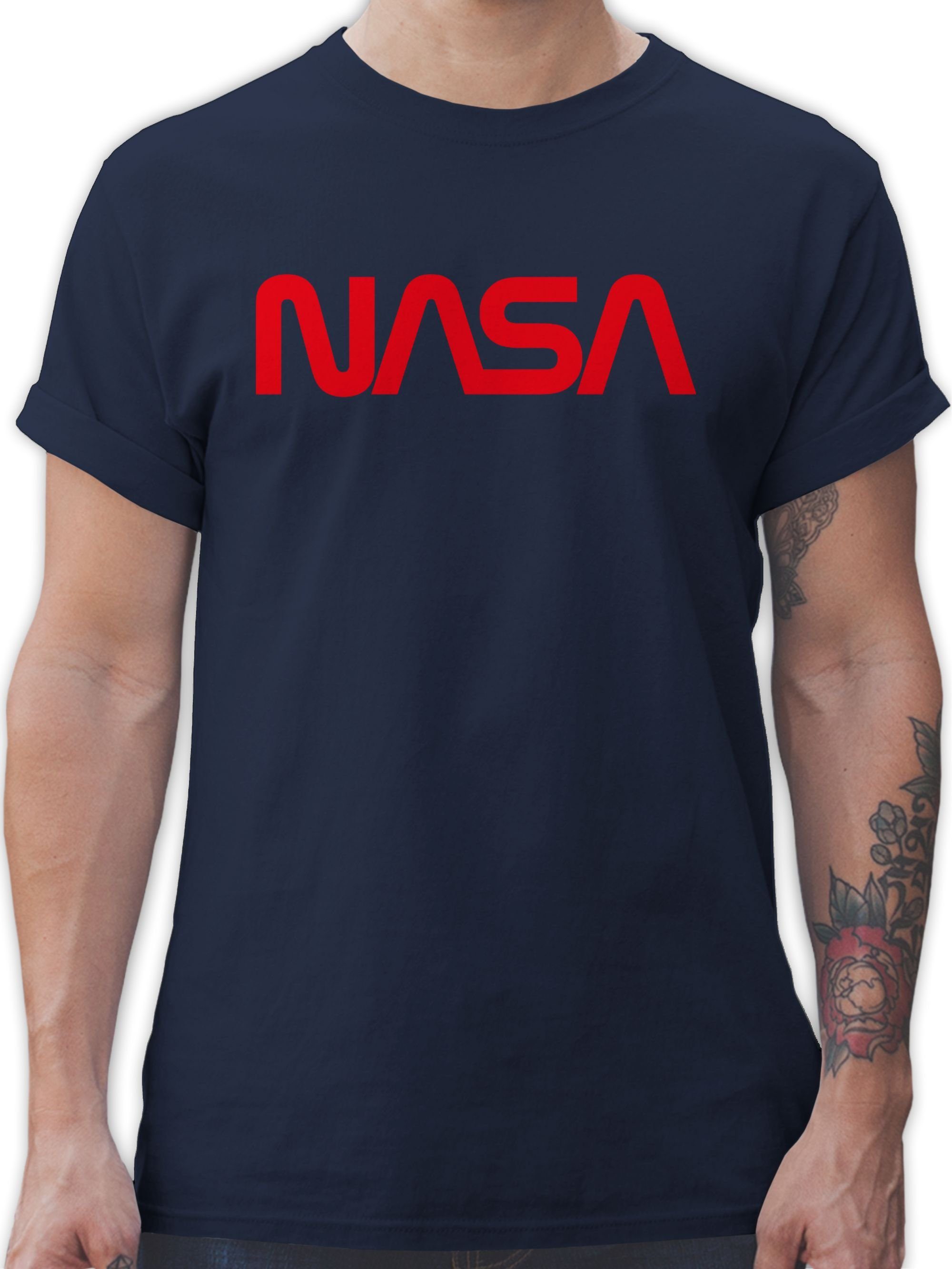 Shirtracer T-Shirt Nasa - Raumfahrt Astronaut Mondlandung Weltraum Nerd Geschenke 03 Navy Blau