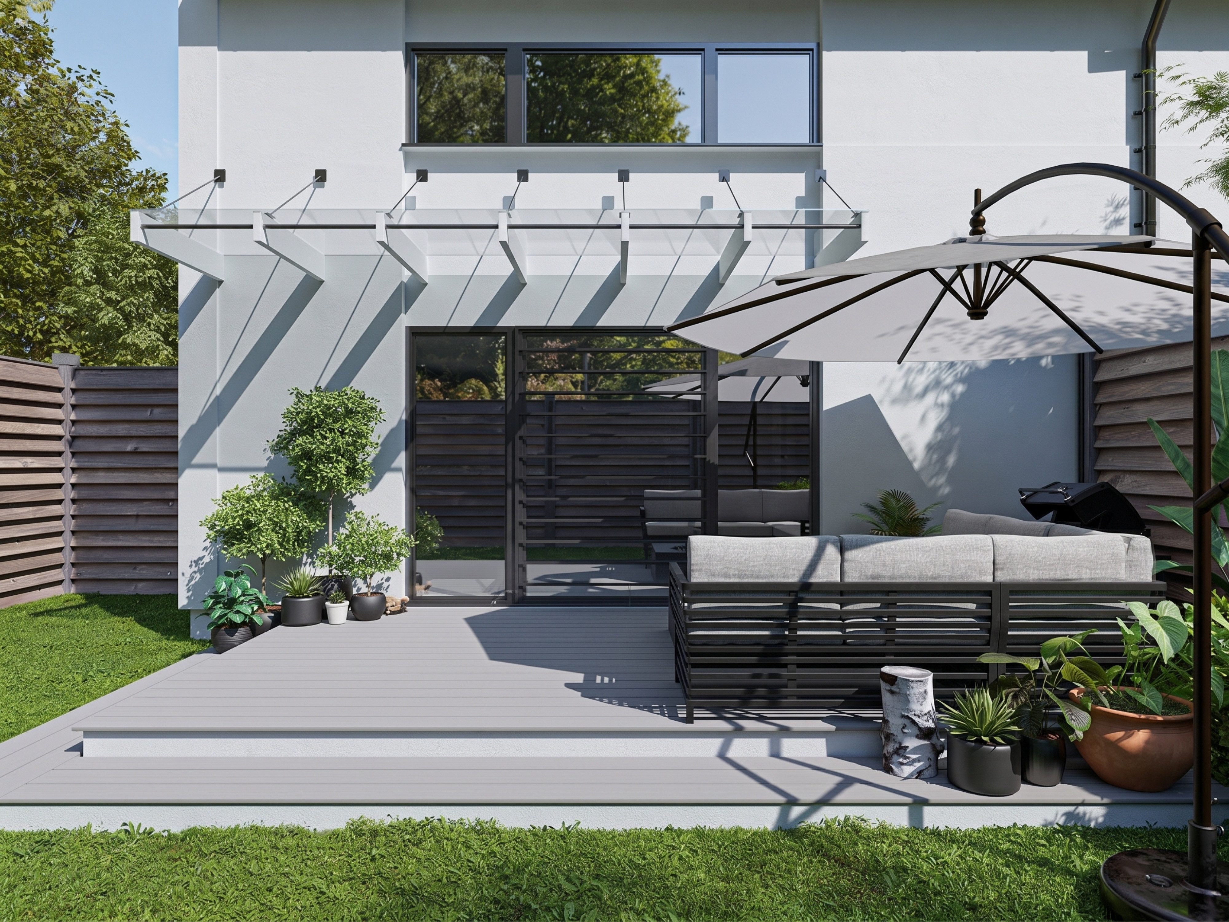upm Terrassendielen Terrassendiele WPC ProFi One Silver Ash Massivprofil, BxL: je 14x400 cm, 25 mm Stärke