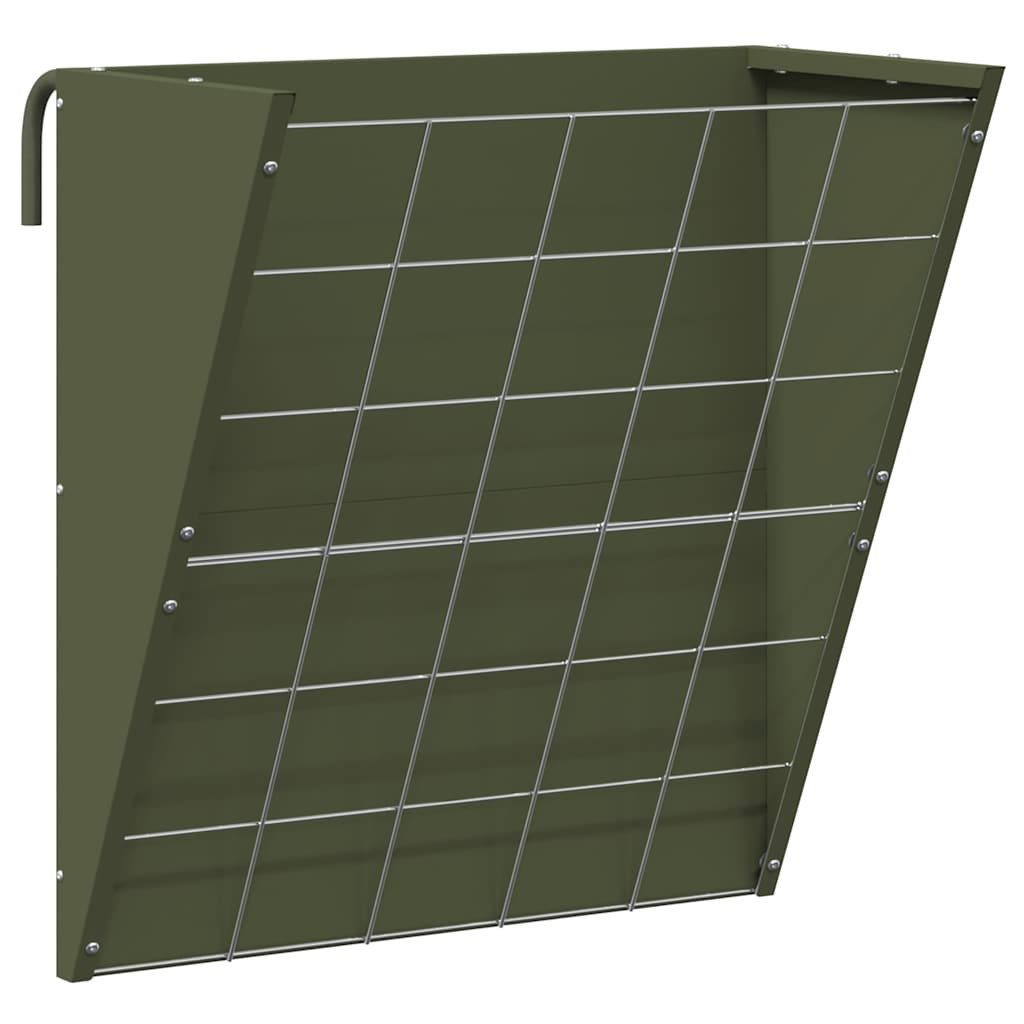 vidaXL Futterspender Hängender Heufutterspender Olive Grün 61 x 33 x 66 cm