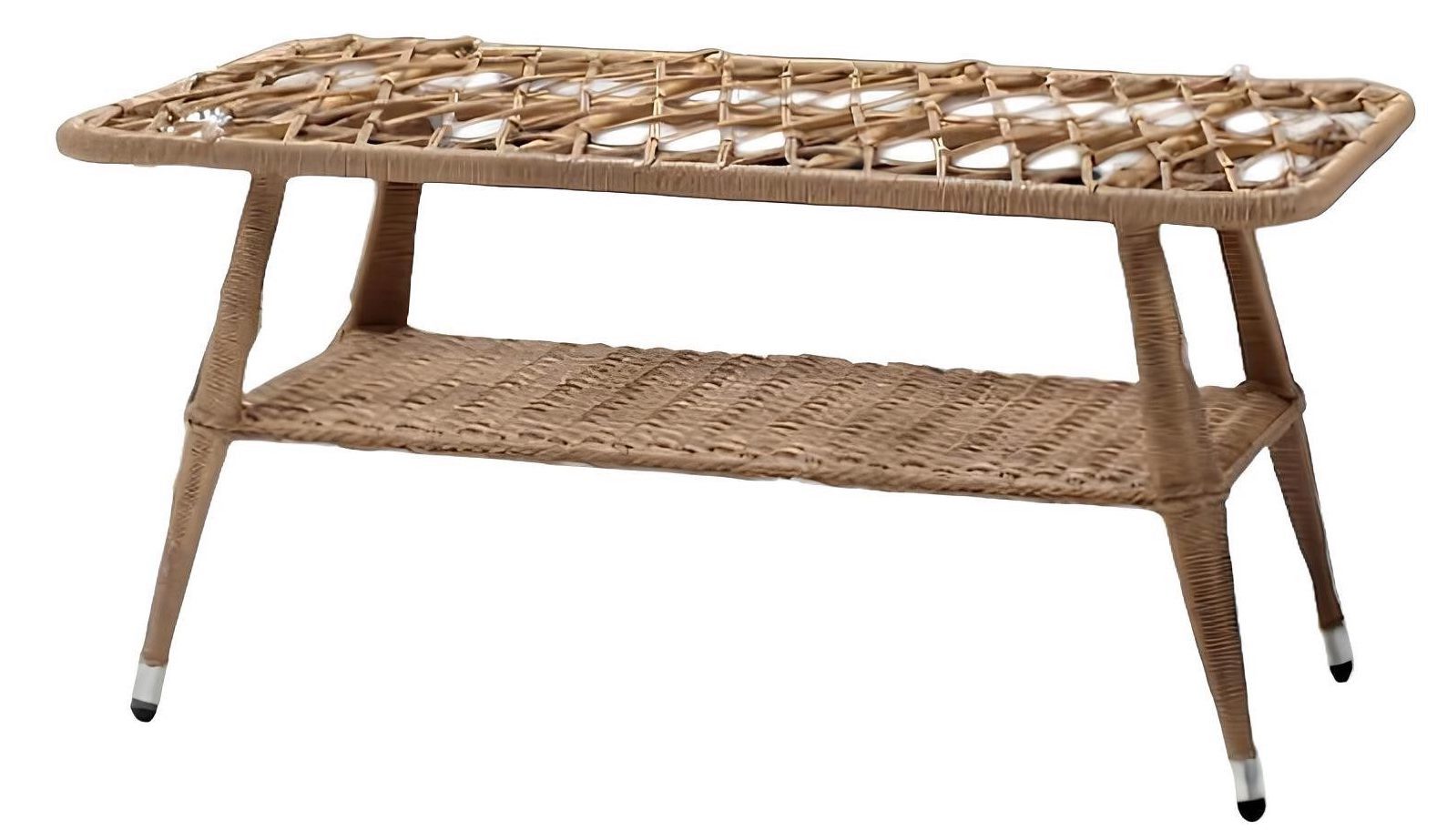 Xlmoebel Gartentisch Brauner Rattan-Couchtisch mit modernem Design (Tisch), Hergestellt in Europa
