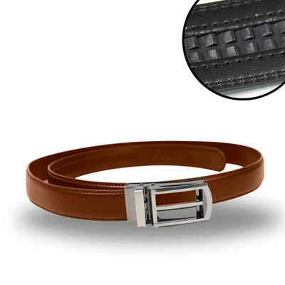 Best Direct® Hüftgürtel Exact Belt (Spar-Set, 1er oder 2er Pack) Gürtel ohne Löcher, 80 bis 120 cm, braun & schwarz