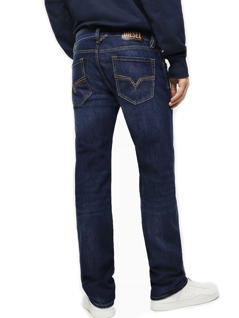 Diesel Regular-fit-Jeans Diesel Herren Regular Straight Fit Stretch Jeans Hose Dunkel Blau - Larkee 082AY