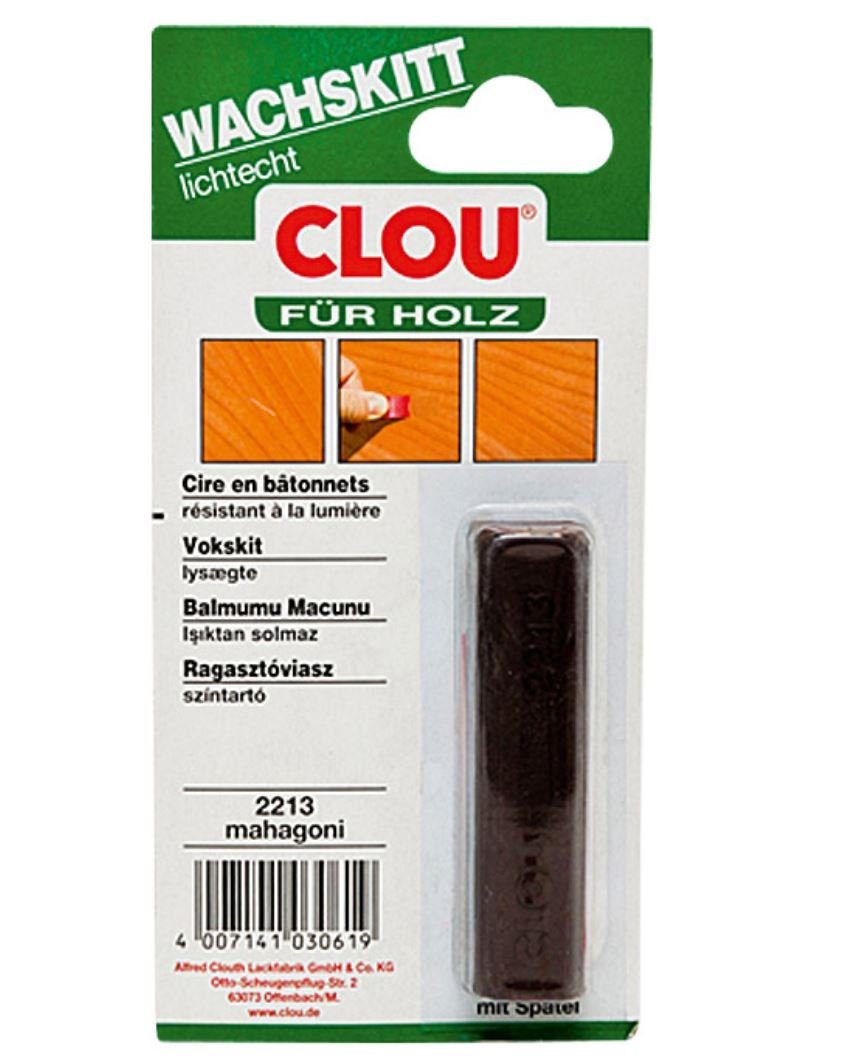 CLOU Spachtelmasse CLOU Wachskitt Stange 2213 Mahagoni
