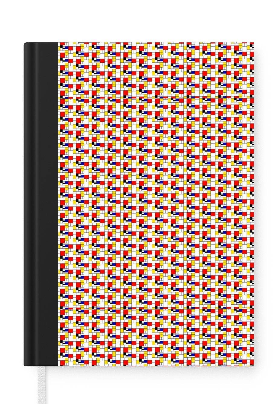 MuchoWow Notizbuch Formen - Neoplastik - Kunst - Muster - Mondrian, Journal, Merkzettel, Tagebuch, Notizheft, A5, 98 Seiten, Haushaltsbuch