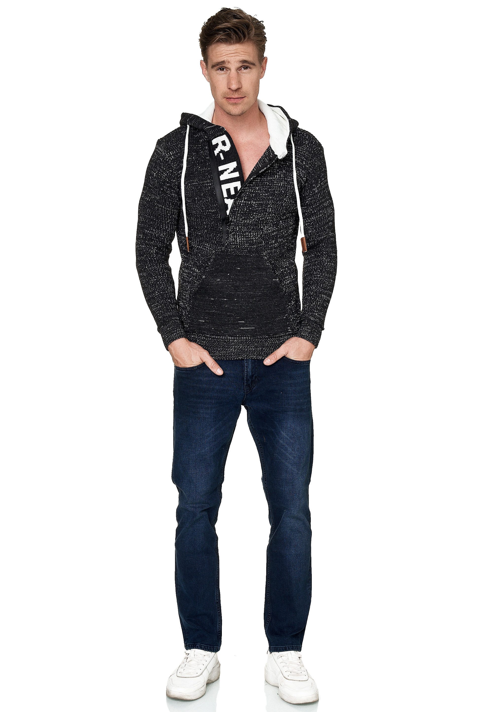 Rusty Neal Kapuzensweatshirt mit stylischem Ausschnitt