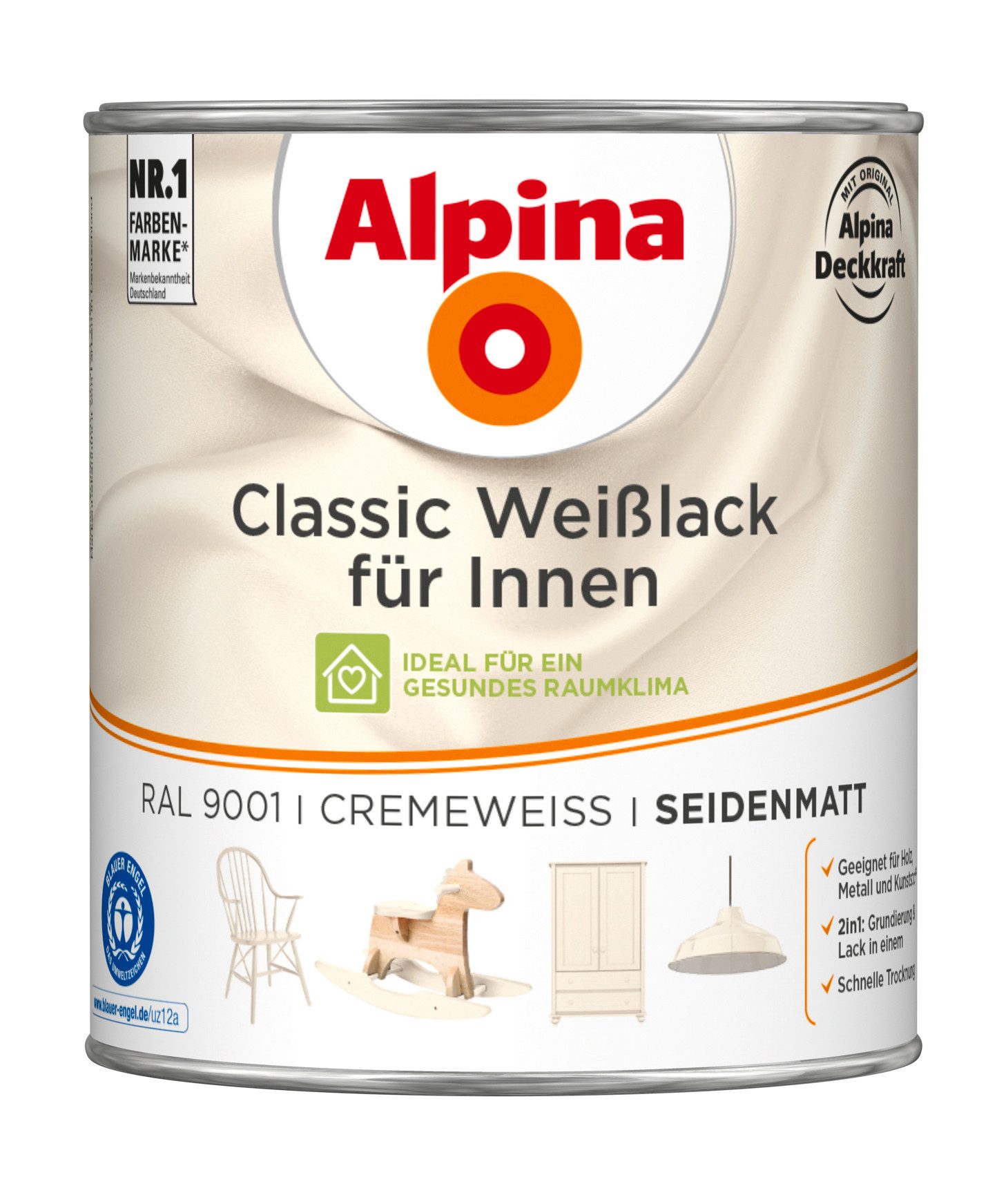 Alpina Weißlack Classic Weißlack für Innen Cremeweiß