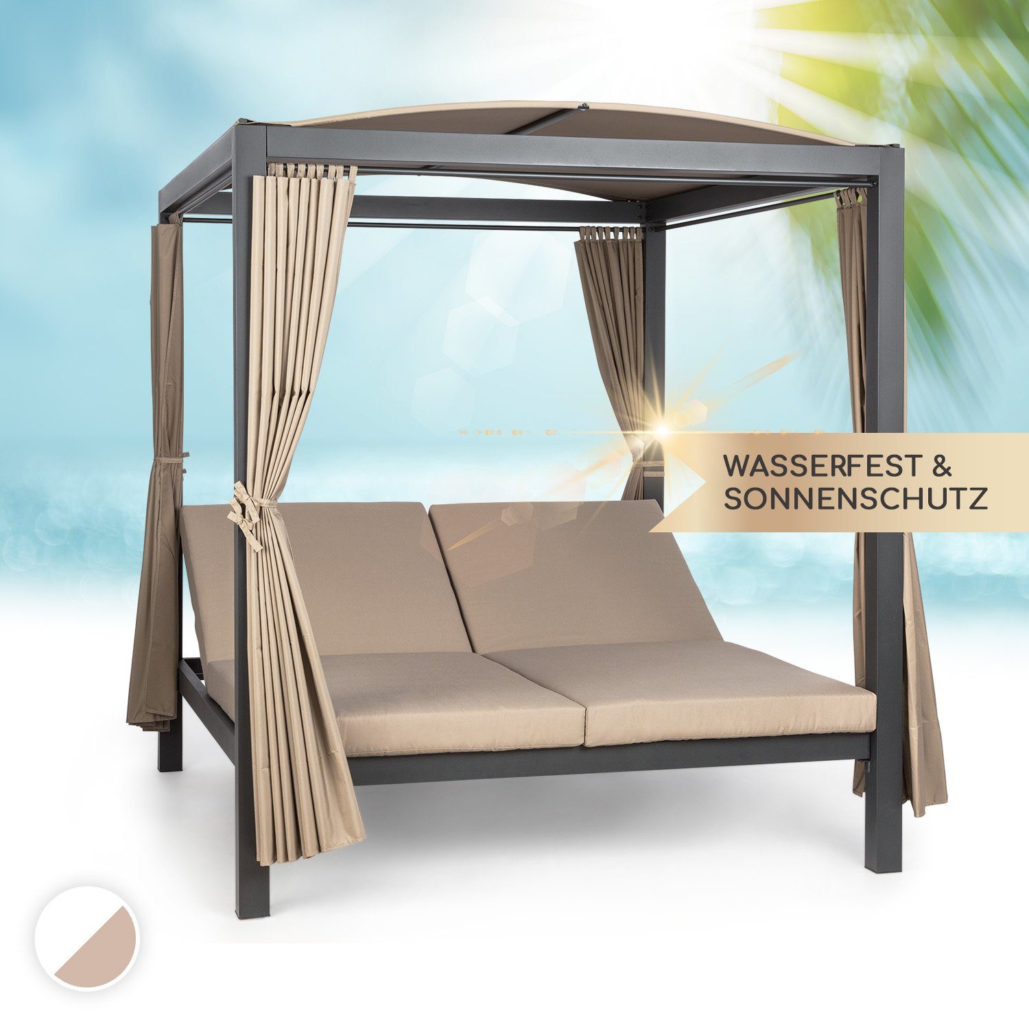 blumfeldt Gartenliege Eremitage Double XL, Set, Liegeinsel 2 Personen