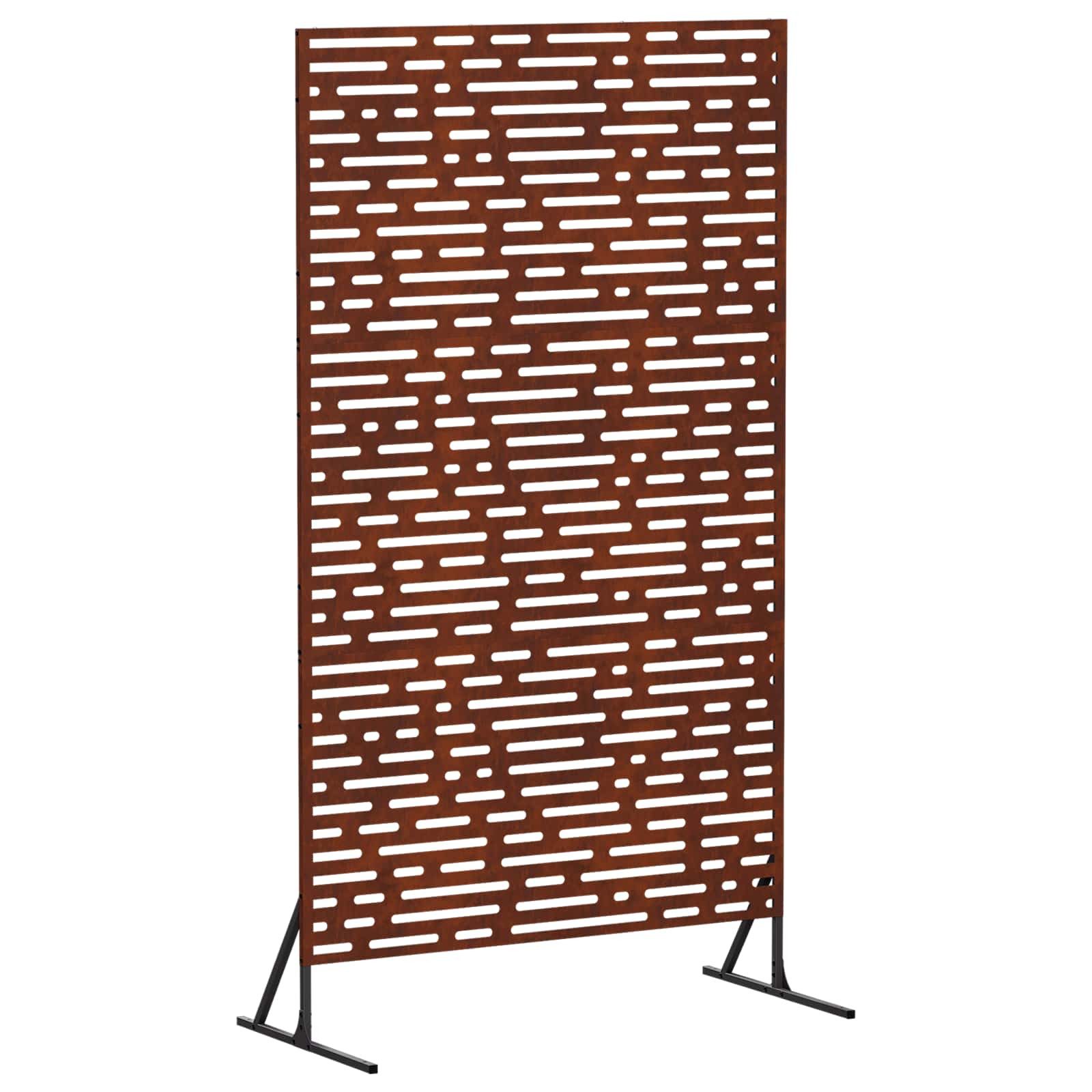 vidaXL Gartenzaun Sichtschutz 100 x 50 x 180 cm Wetterfeststahl Rostoptik, (1-St)