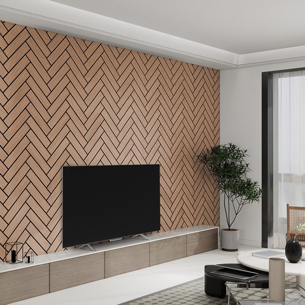 HOME DELUXE Wandpaneel Akustikpaneel mit Fischgrätenoptik VEGA, (12-tlg) Ho günstig online kaufen