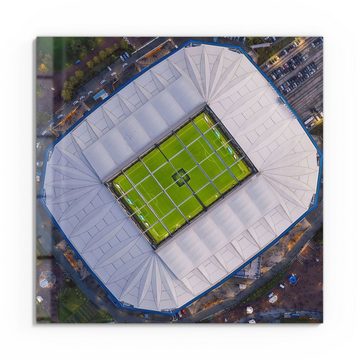 DEQORI Glasbild 'Veltins Arena, Schalke', 'Veltins Arena, Schalke', Glas Wandbild Bild schwebend modern