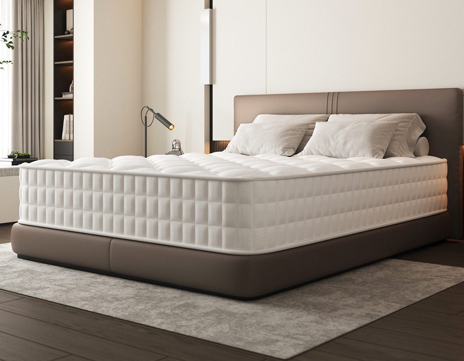 Taschenfederkernmatratze Matratze, 7-Zonen Federkernmatratze Matratzen, Hiazurm, 22 cm hoch, (mit Spannbettlaken,EU-Qualitätszertifizierung, Atmungsaktiv, Orthopädisch, mit Spannbettlaken, EU-Qualitätszertifizierung, Atmungsaktiv), Matratze 90x200 cm oder 140x200 cm, für Kinder und Erwachsen