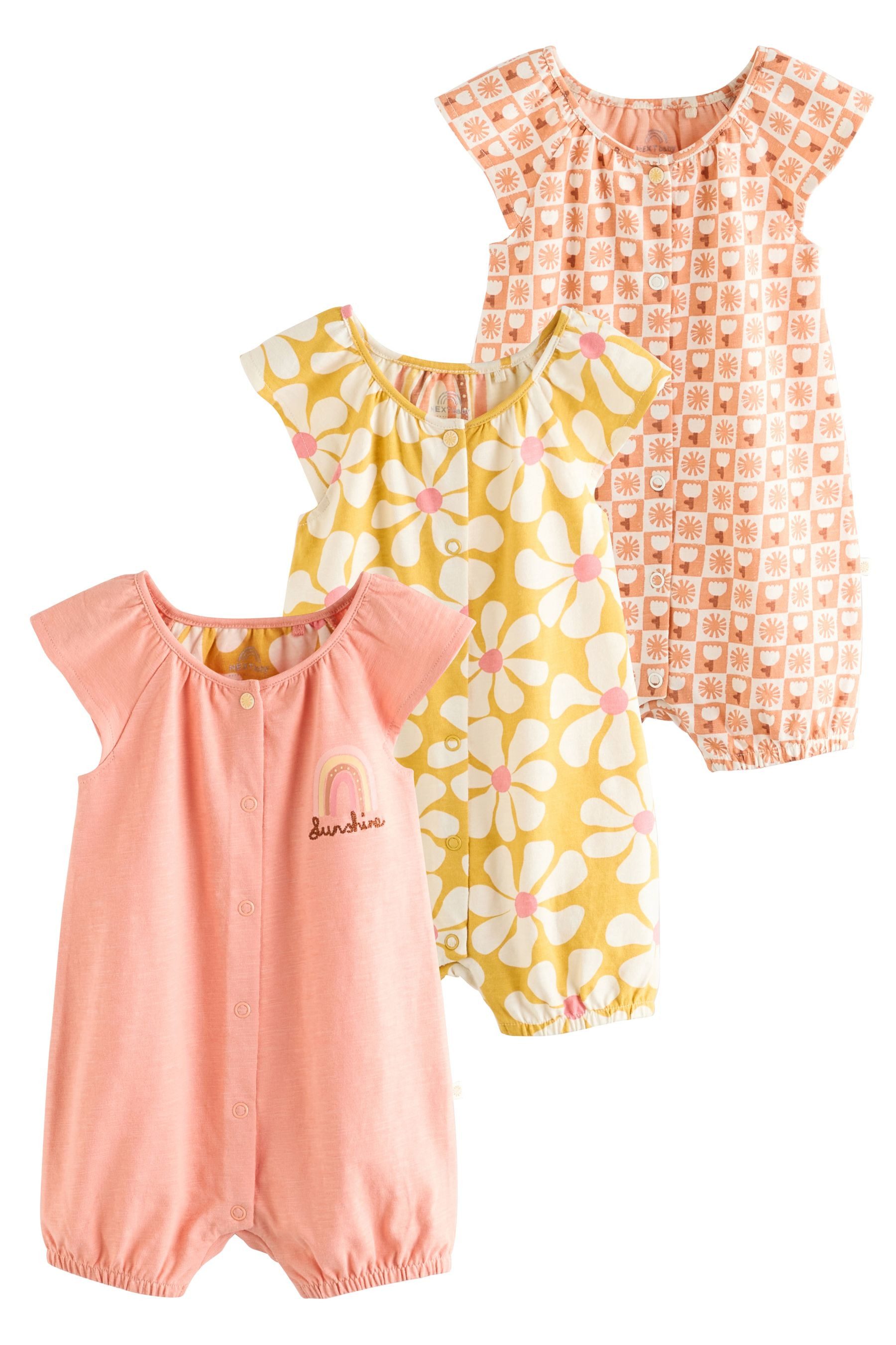 Strampler 3er-Pack Baby-Strampelanzüge aus Jersey