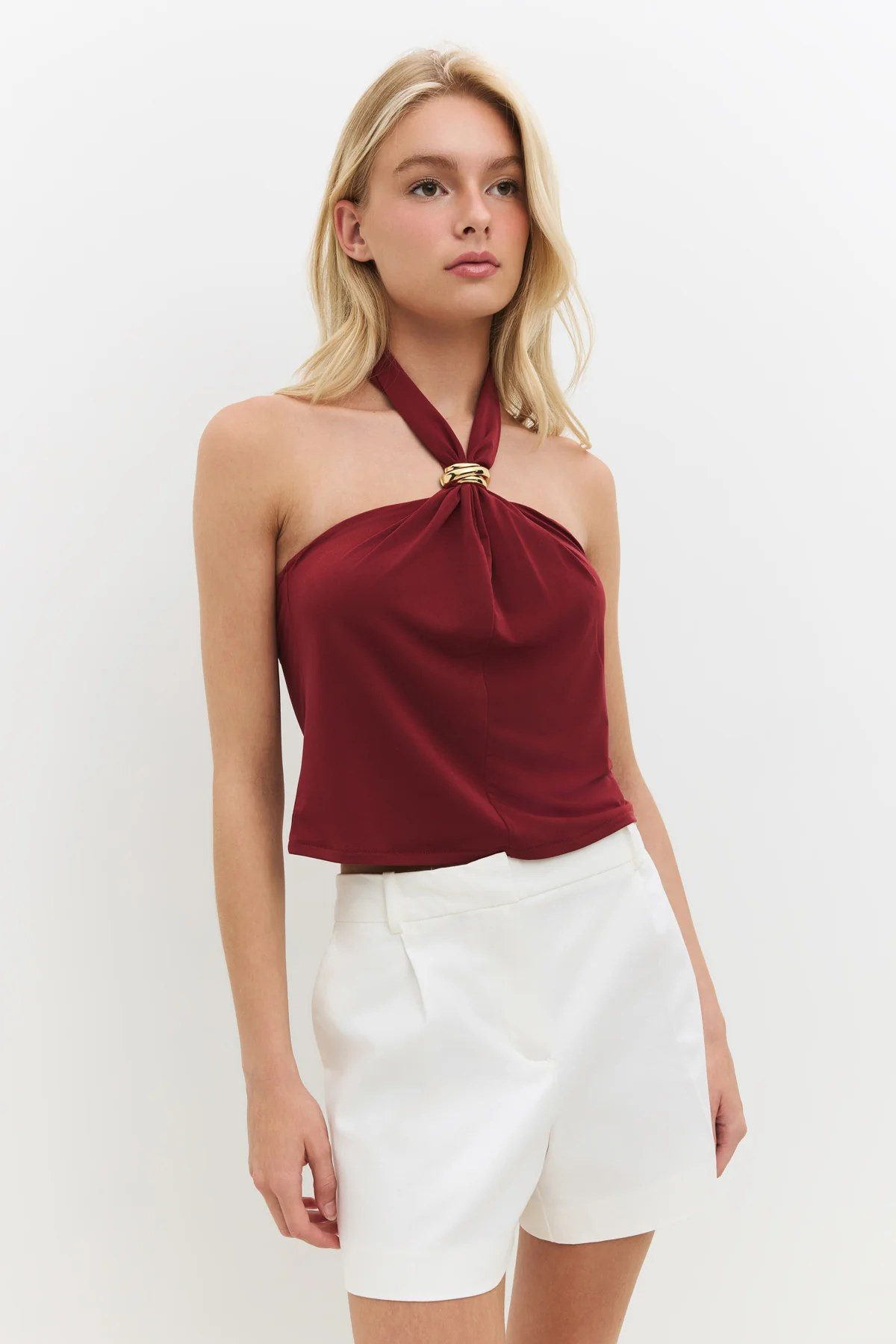 Blusentop Neckholder-Bluse