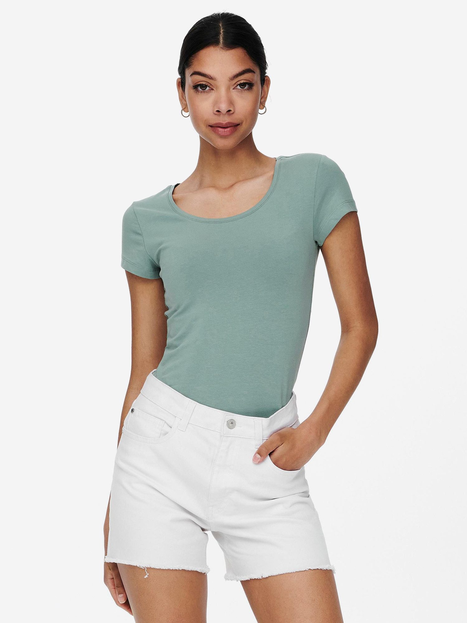 ONLY T-Shirt ONLLIVE LOVE NEW (3-tlg., 3er Pack) Figur betont, elastische Baumwollqualität