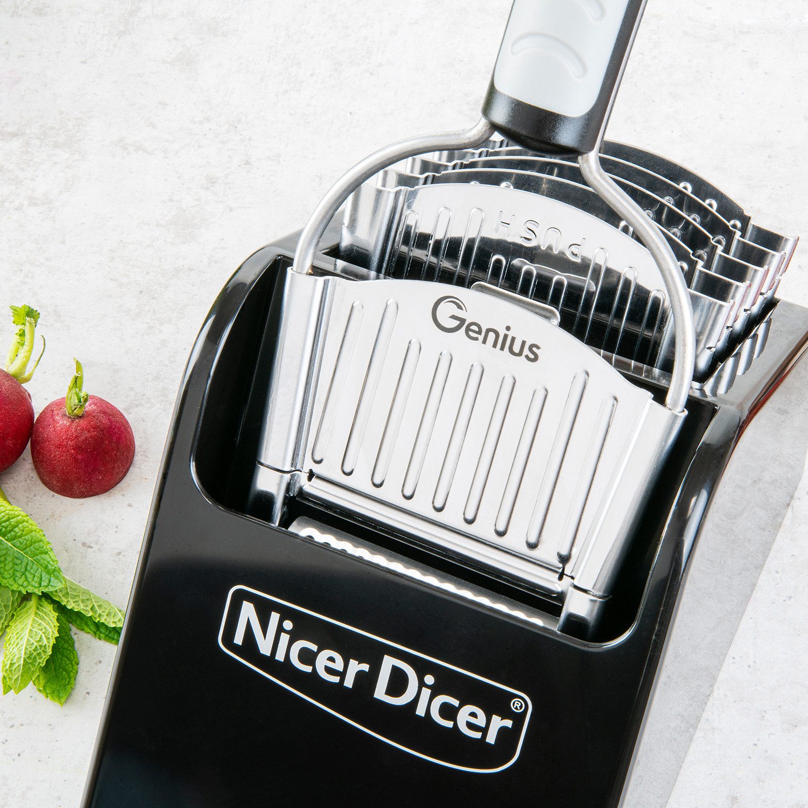 Genius Zubehöraufbewahrungsständer Nicer Dicer Speed, zum platzsparenden Verstauen des Nicer Dicer Speed inkl. Zubehör
