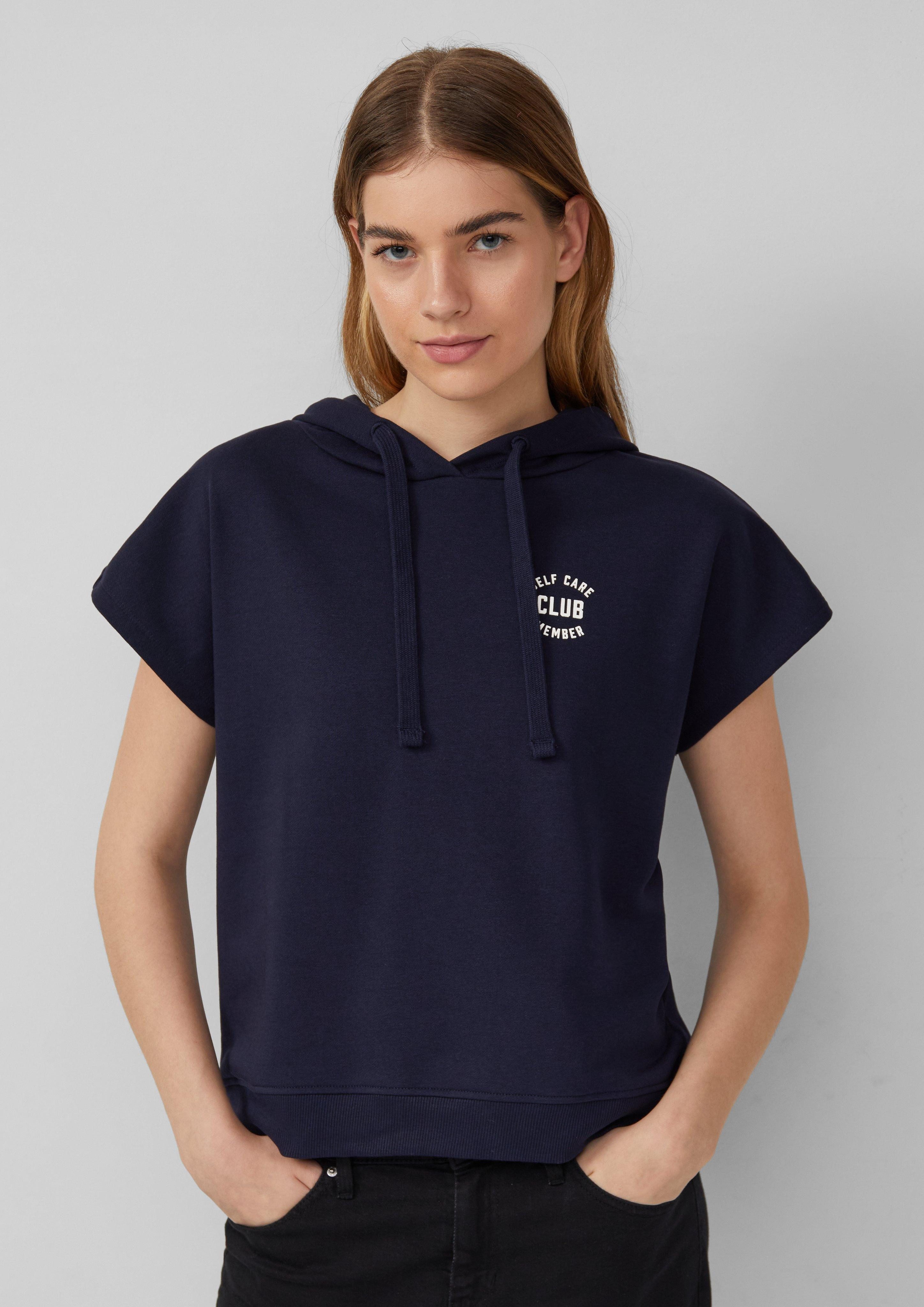 s.Oliver Kurzarmshirt Baumwoll-Sweatshirt mit Frontprint und günstig online kaufen