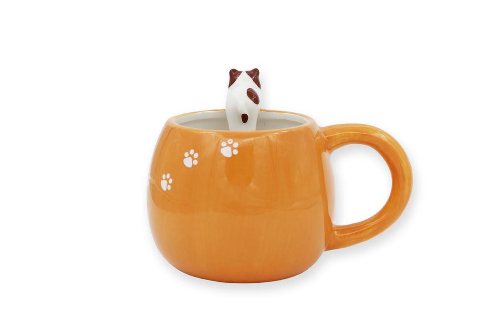 Winkee Becher Pet Friends Kaffeebecher Hund, Keramik, ca. 14 x 12 x 11 cm, für ca. 350 ml
