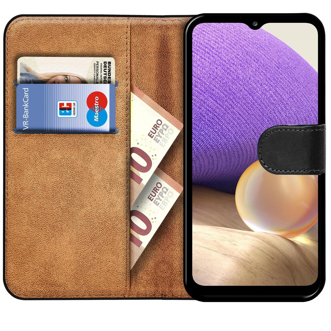 CoolGadget Handyhülle Book Case Handy Tasche für Samsung Galaxy A22 5G 6,6 Zoll, Hülle Klapphülle Flip Cover für Samsung A22 5G Schutzhülle stoßfest