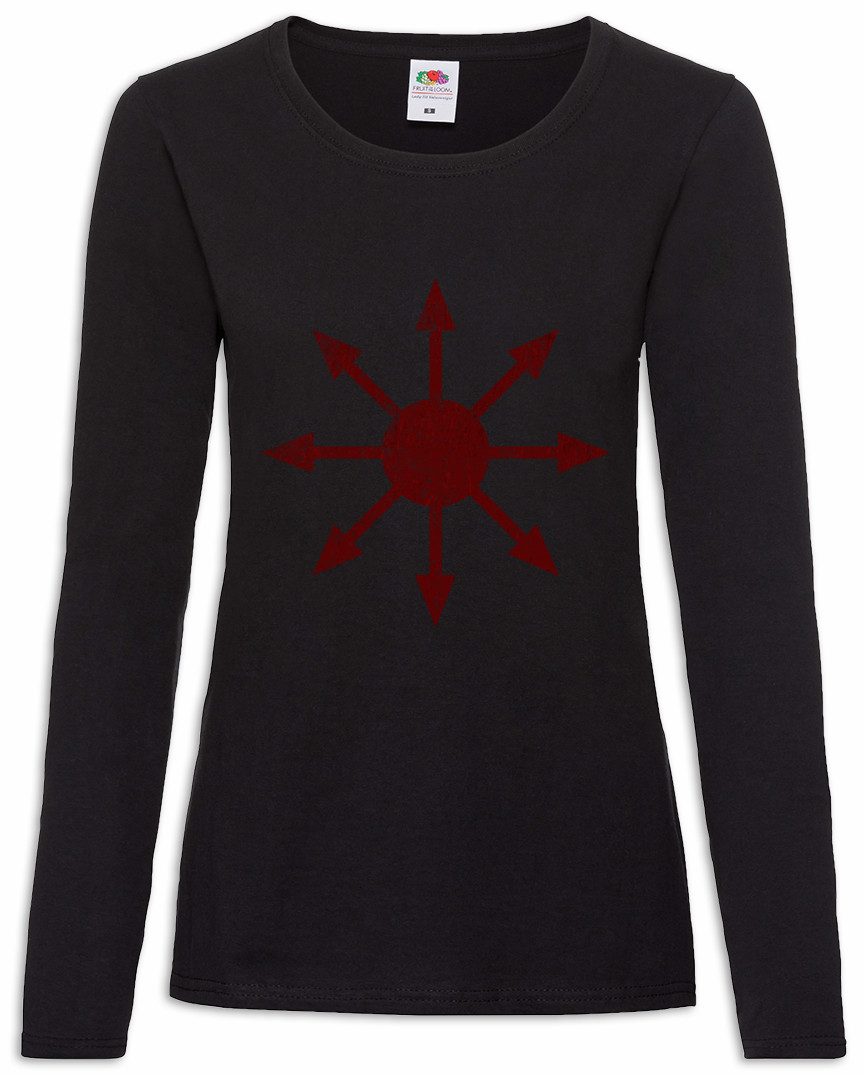 Urban Backwoods Langarmshirt Chaos Vintage Symbol I Damen Langarmshirt Goth Metal Cyber Hardcore (1-tlg) Logo Gothic Punk Sign