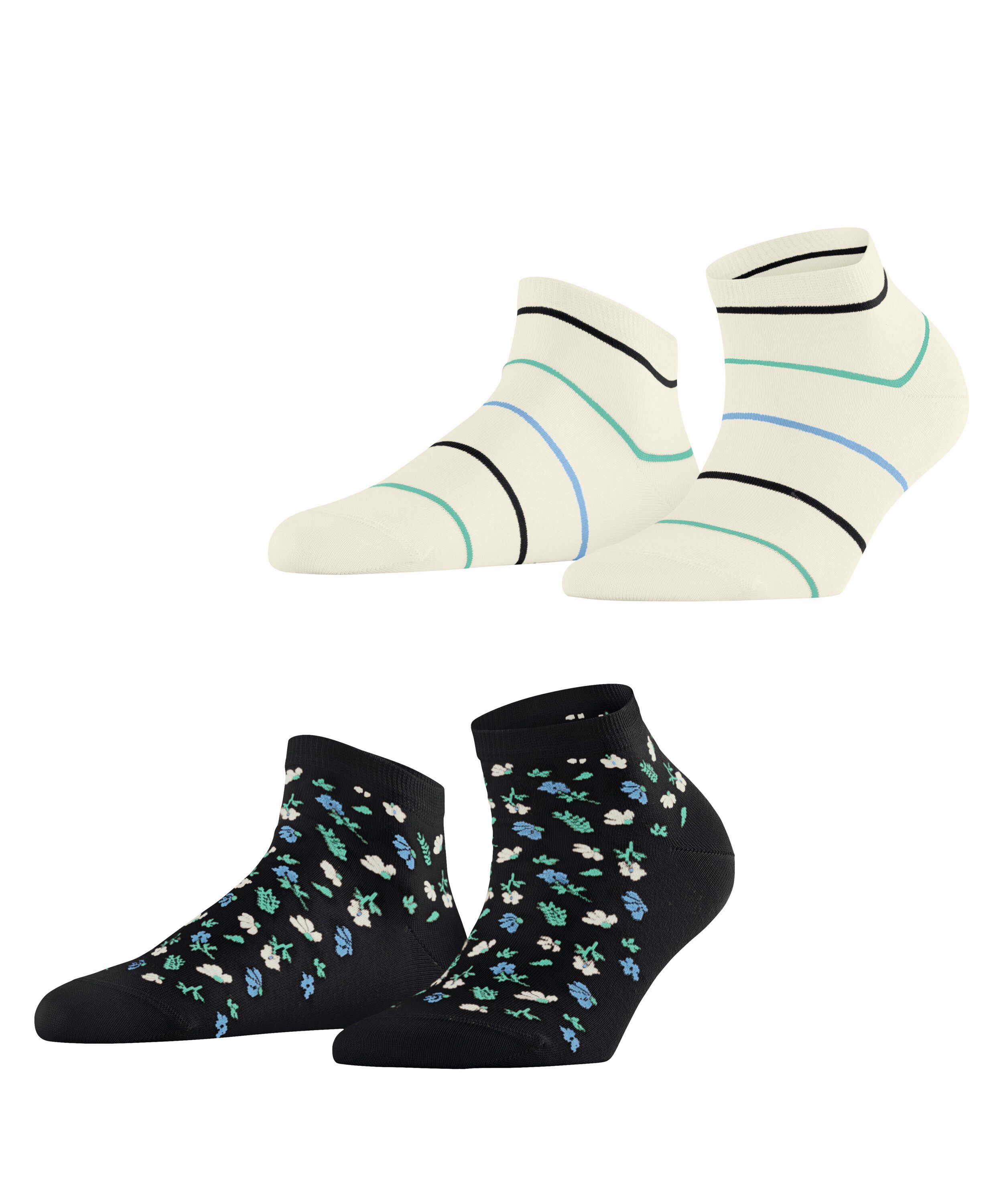 Esprit Sneakersocken Flowers & Stripes 2-Pack Sneakersocken (2-Paar)