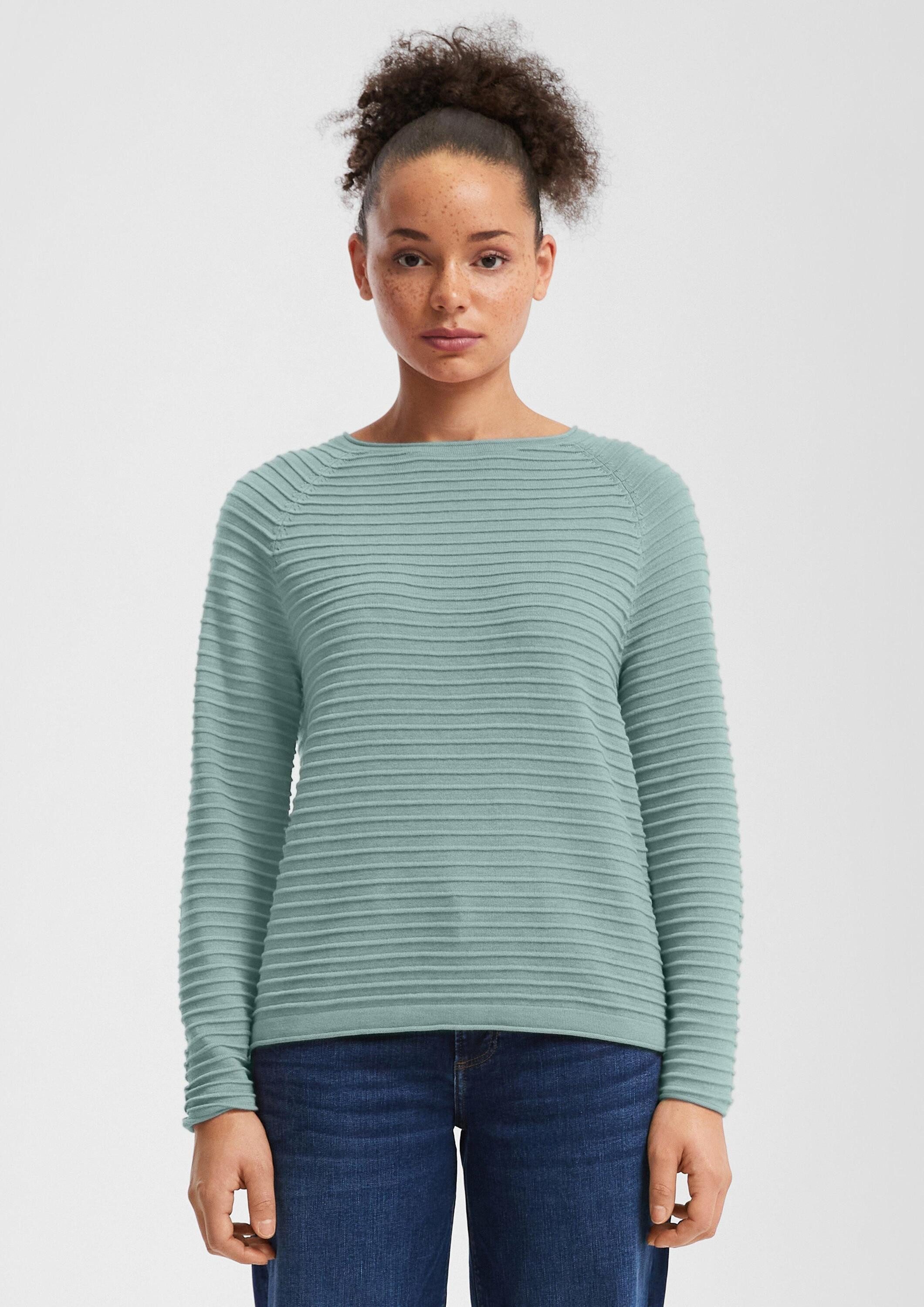 QS Longpullover Strickpullover Pullover aus Viskosemix