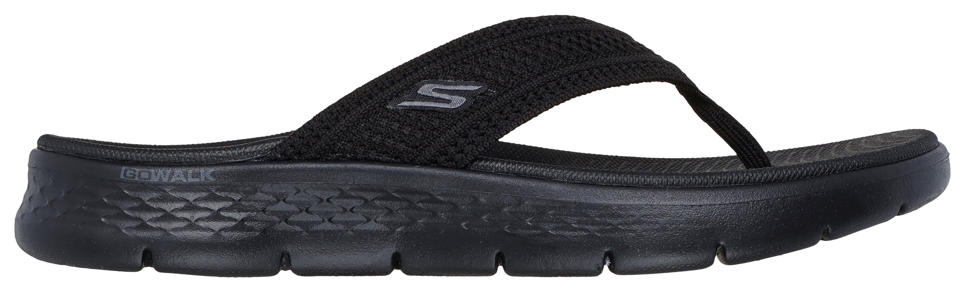 Skechers GO WALK FLEX SANDAL Zehentrenner Badeschuh, Strandschuh, Sommerschuh mit Goga Mat Fußbett