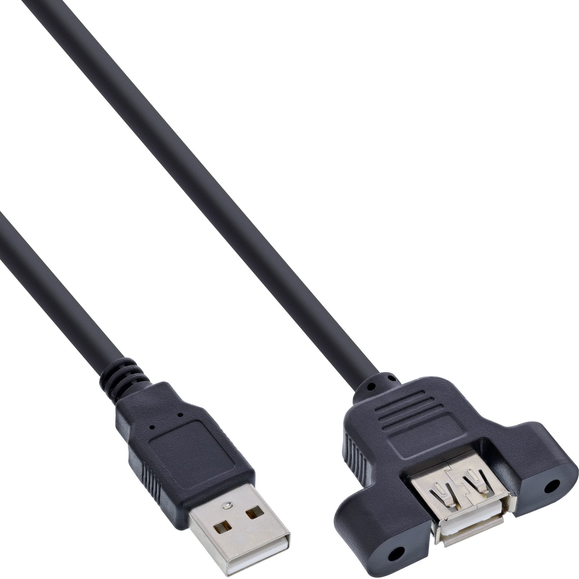 InLine® USB 2.0 Anschlusskabel, Stecker A auf Einbaubuchse A, 0,60m USB-Adapter
