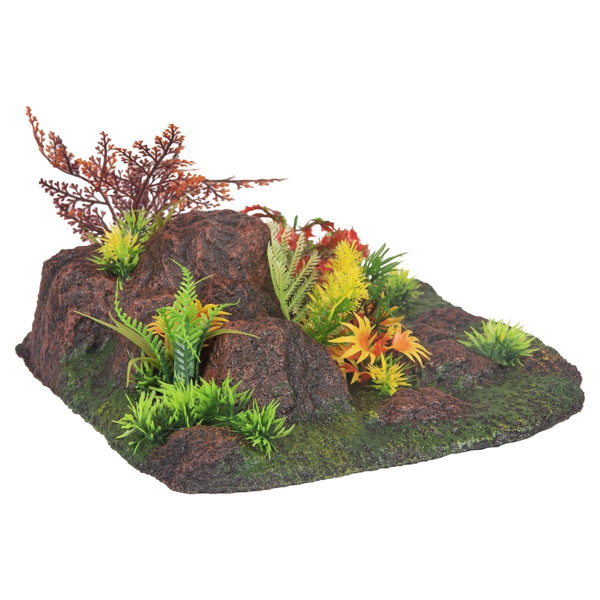 Aquariendeko Aquarium Dekoration Radha Felsen + Pflanze Winkel
