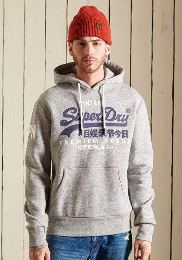 Superdry Kapuzensweatshirt marl VL HOOD NS grey