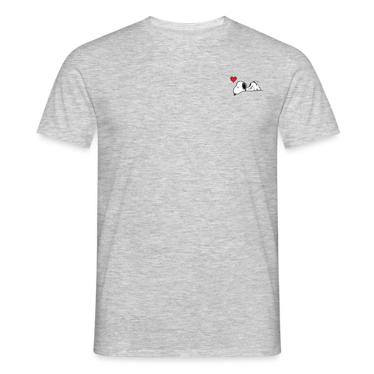 Spreadshirt T-Shirt Peanuts Snoopy Herz Brustmotiv Männer T-Shirt (1-tlg)