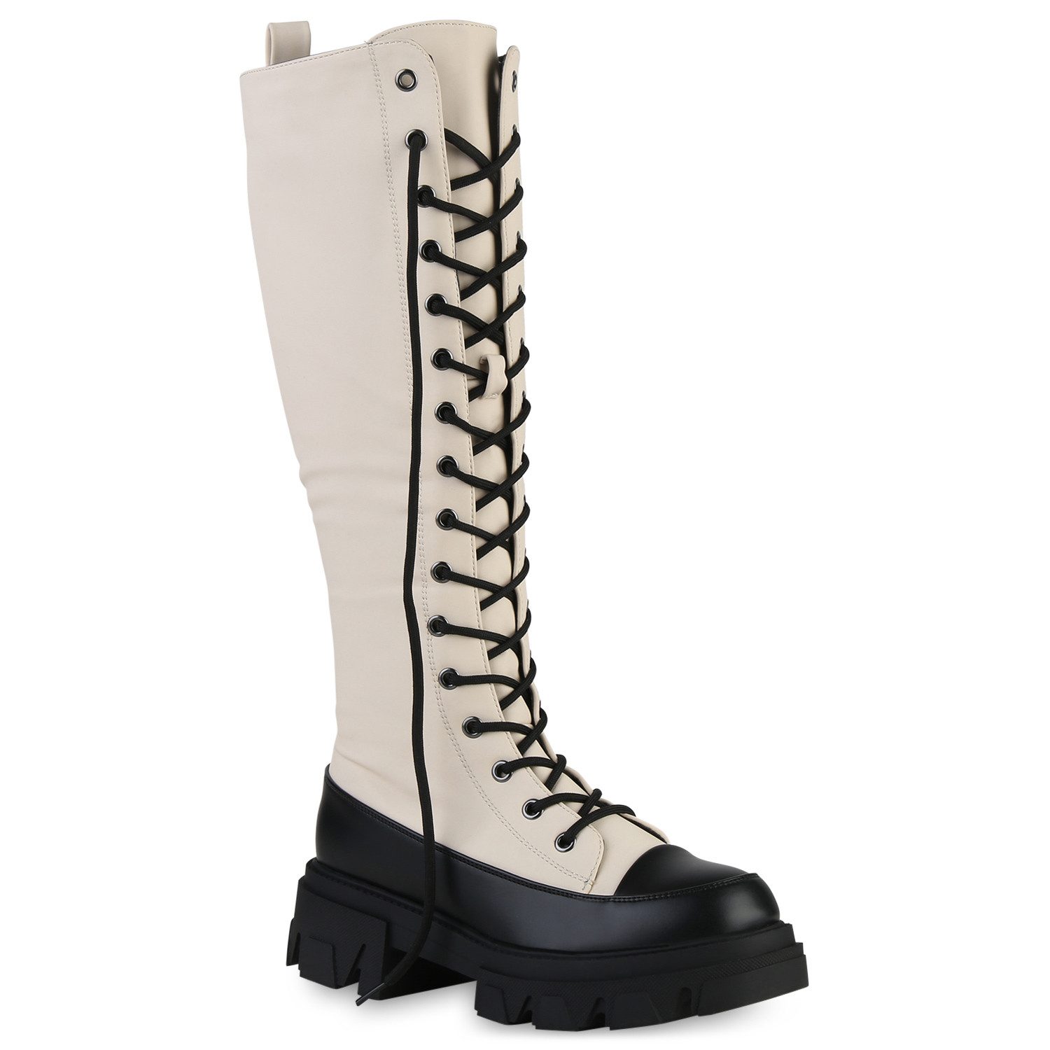 VAN HILL 839452 Plateaustiefel Damen Leicht Gefüttert Plateaustiefel Stiefe günstig online kaufen
