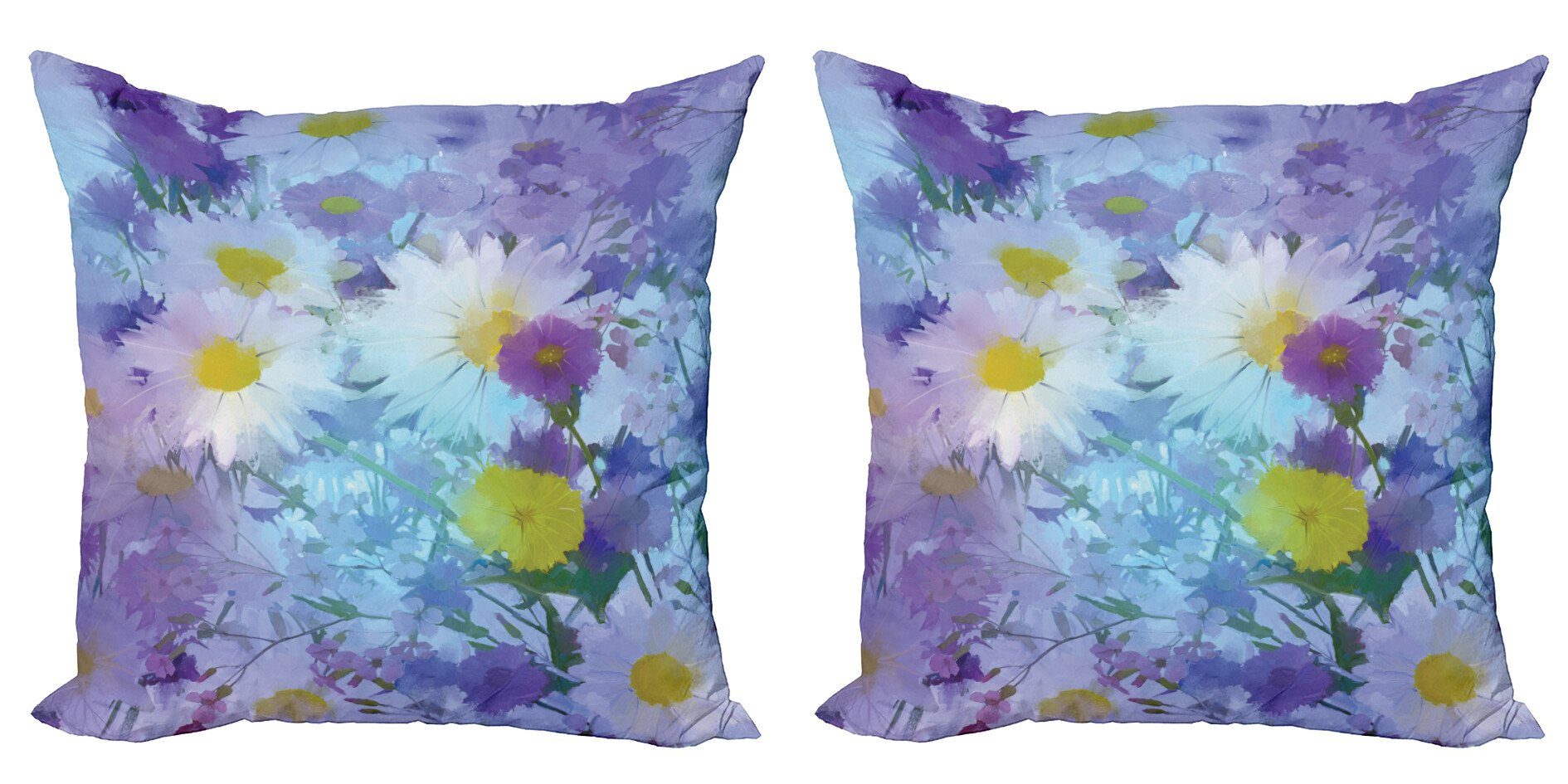 Kissenbezüge Modern Accent Doppelseitiger Digitaldruck, Abakuhaus (2 Stück), Blumen Vintage Blumen-Pastell
