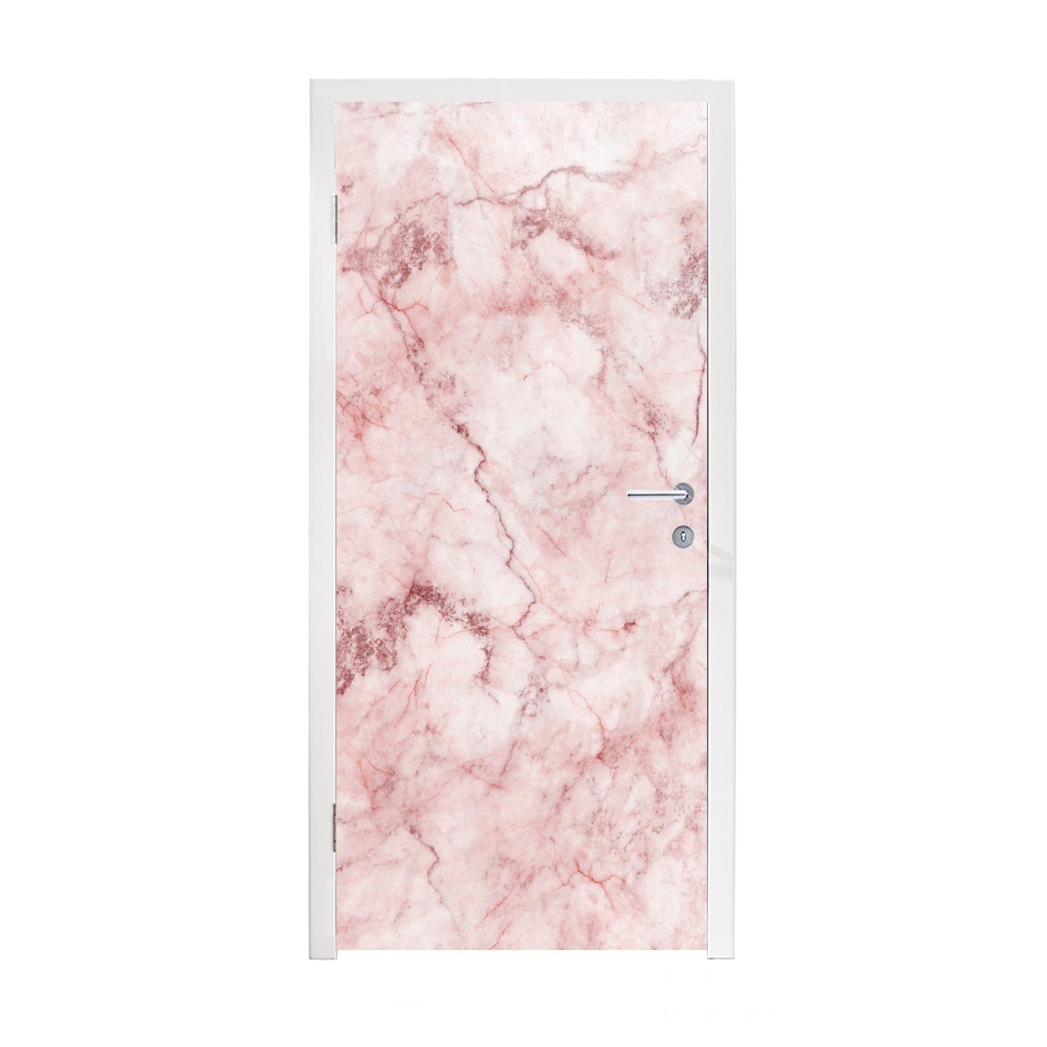MuchoWow Türtapete Marmor - Rosa - Luxus, Matt, bedruckt, (1 St), Fototapete für Tür, Türaufkleber, 75x205 cm