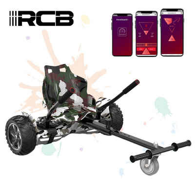 RCB TECH Balance Scooter Kart Set, HM+ Go-Kart, 8,5'' Off-Road SUV Hoverboard mit Hoverkart, APP, BT