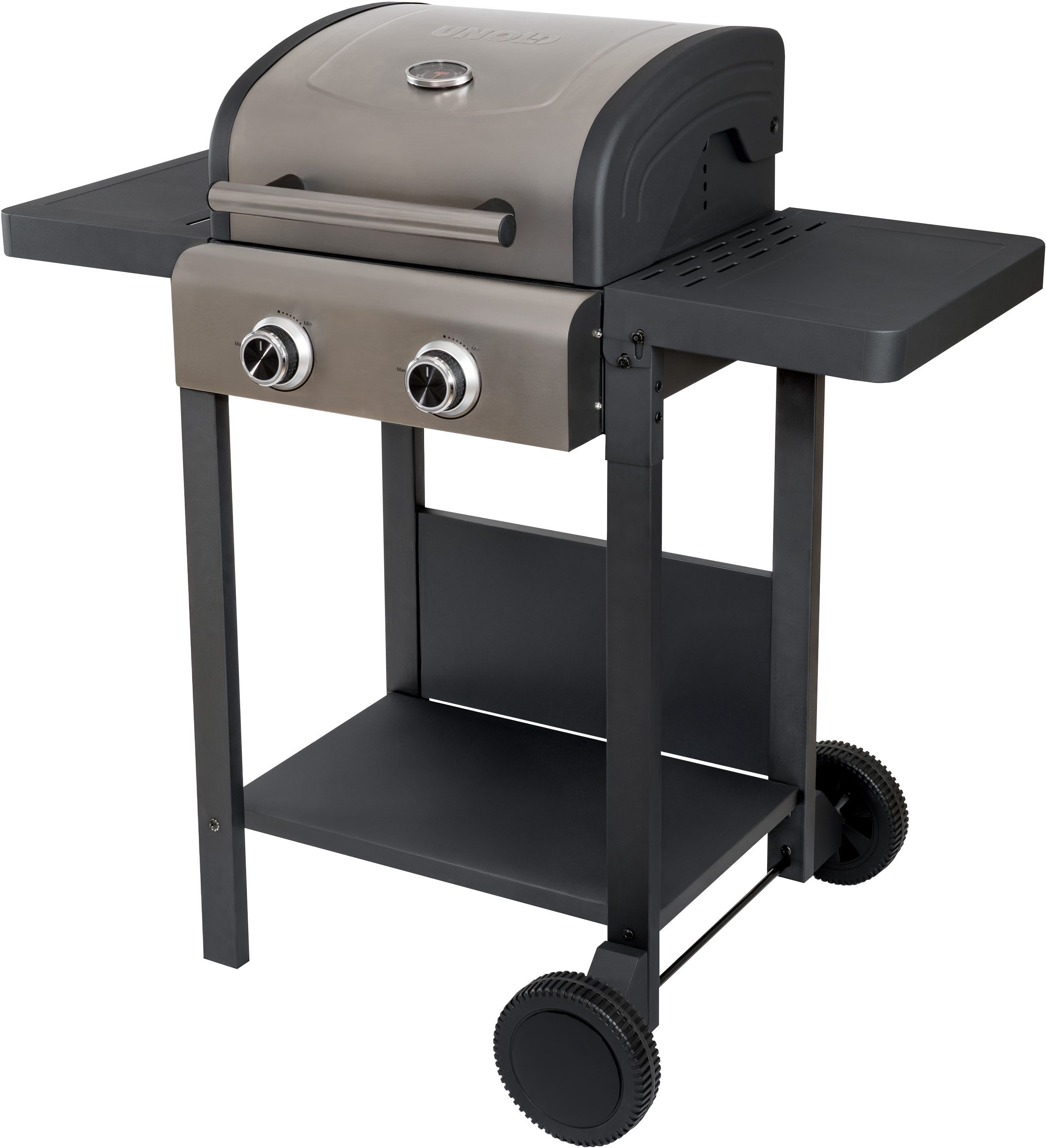 Unold Standgrill Barbecue Grillwagen Buddy, Grilltemperaturen von über 300 °C, Inkl. wasserabweisender Schutzhülle