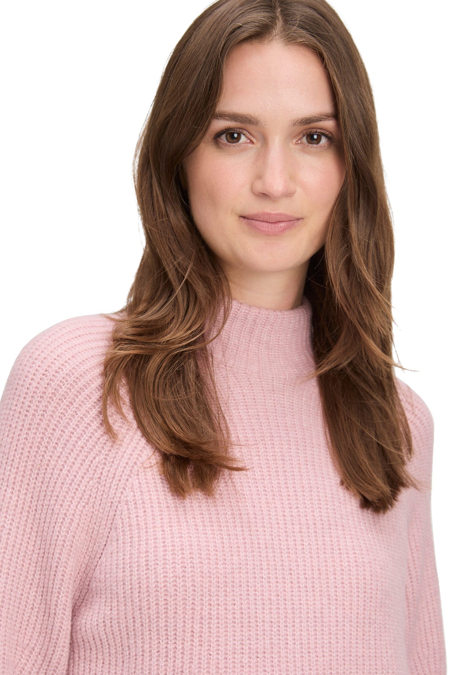 Betty&Co Strickpullover Damen mit hohem Kragen (1-tlg) Kragen