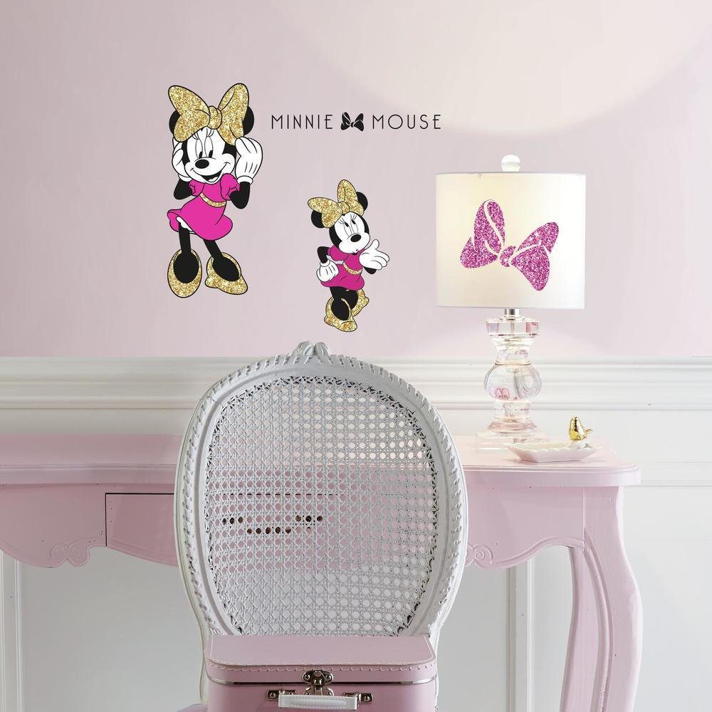 RoomMates Wandsticker DISNEY mit Glitzer Maus Minnie