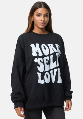 Worldclassca Longsweatshirt Worldclassca Oversized Sweatshirt Love Print Langarmshirt Pullover