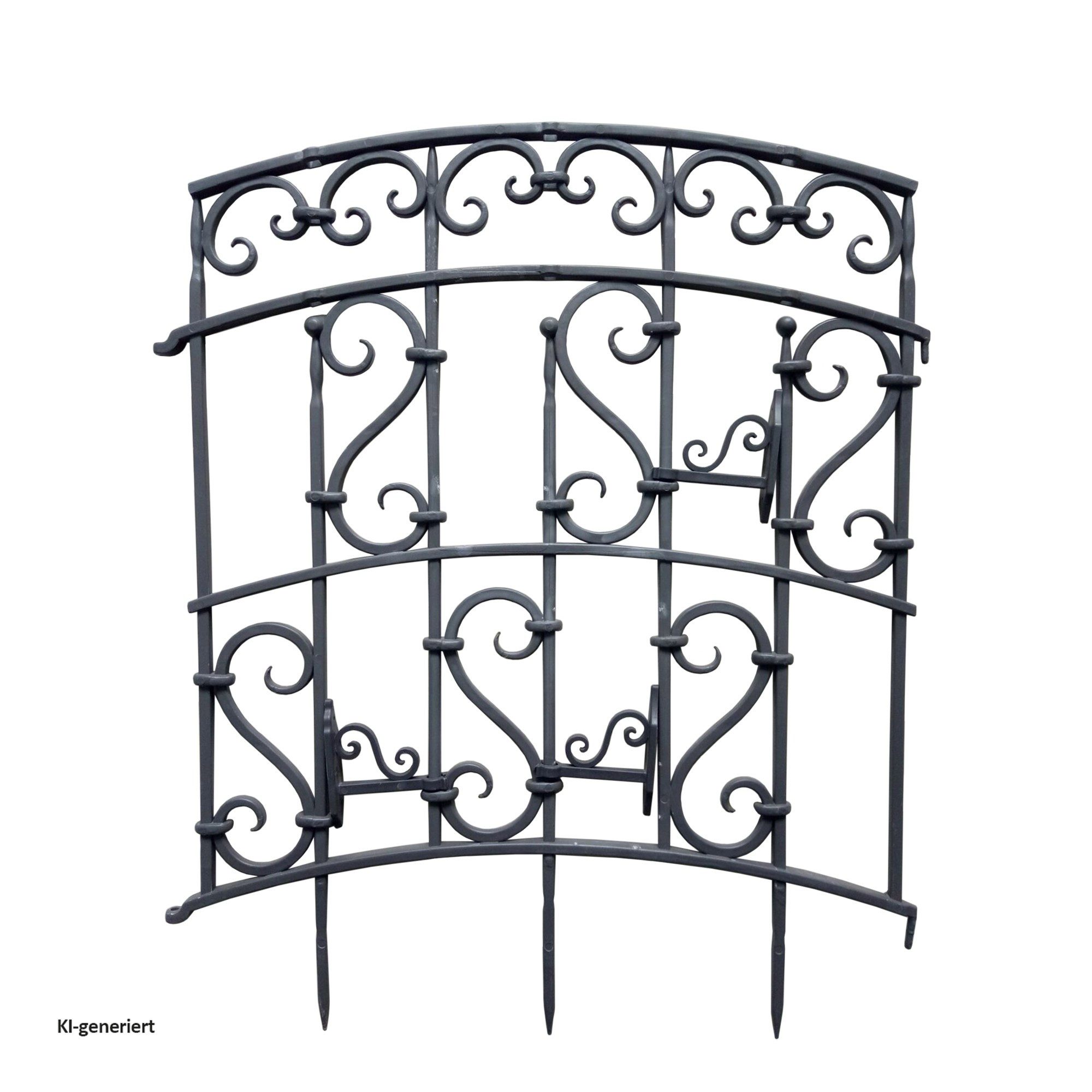 HTI-Living Rankgitter Rankgitter mit Ornamenten Nessa Schwarz Stück, 1 St., 1 Rankgitter, Rankhilfe Spalier
